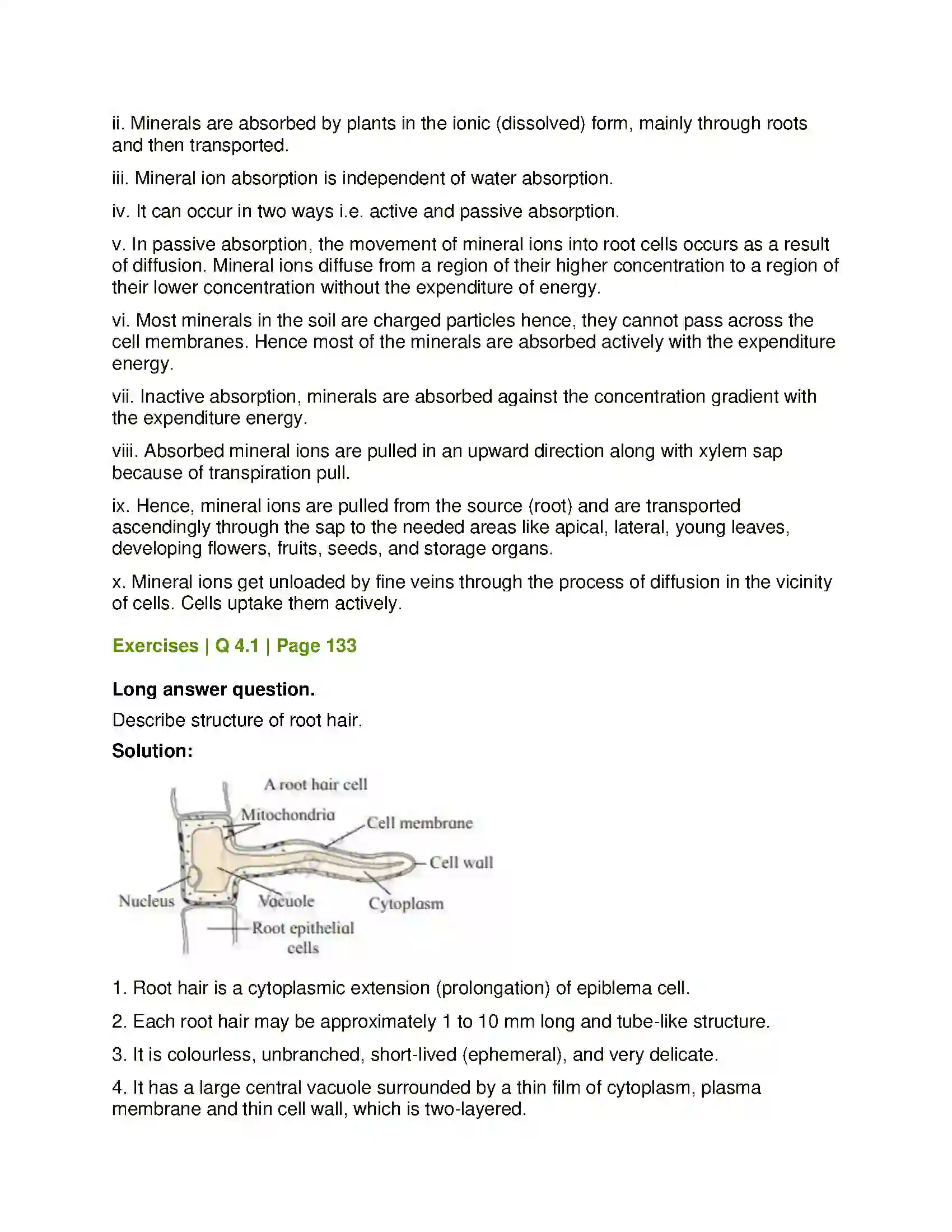 Maharashtra Board Class 12th Biology Plant Water Relation Solution 19