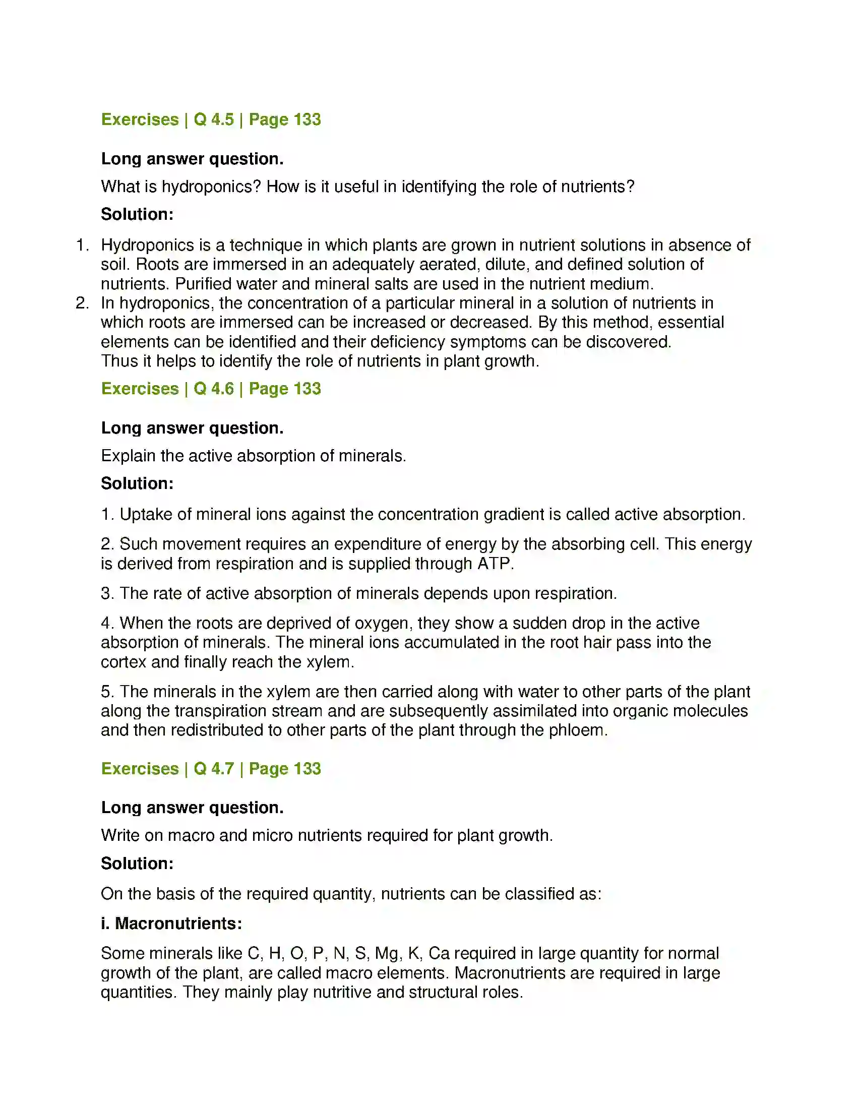 Maharashtra Board Class 12th Biology Plant Water Relation Solution 23