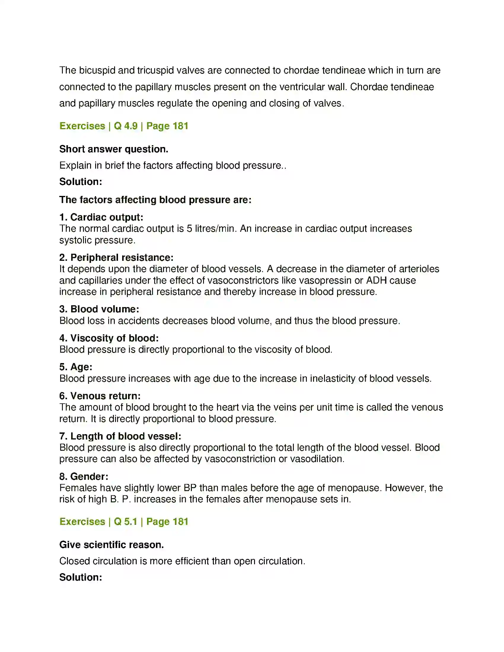 Maharashtra Board Class 12th Biology Respiration and Circulation Solution 12