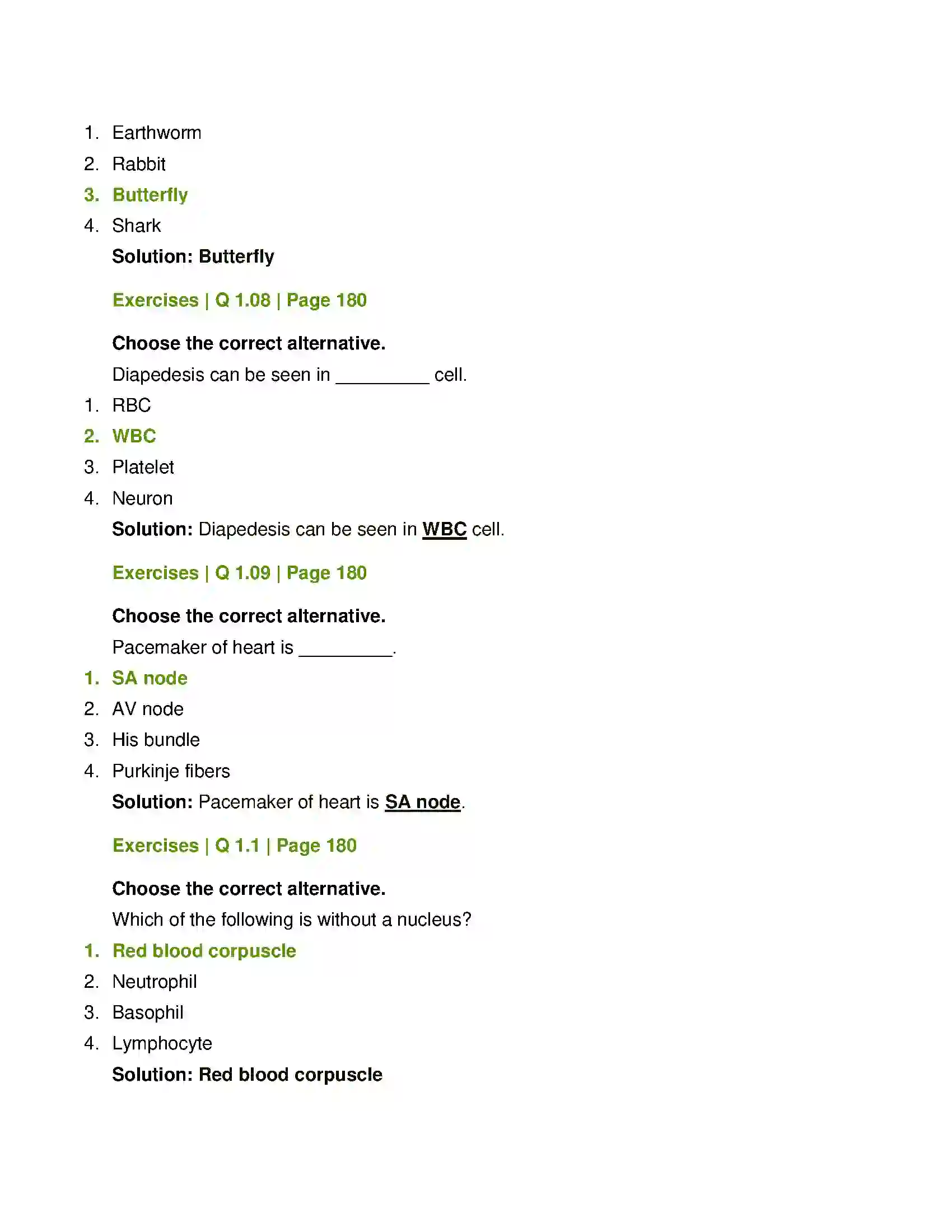 Maharashtra Board Class 12th Biology Respiration and Circulation Solution 3