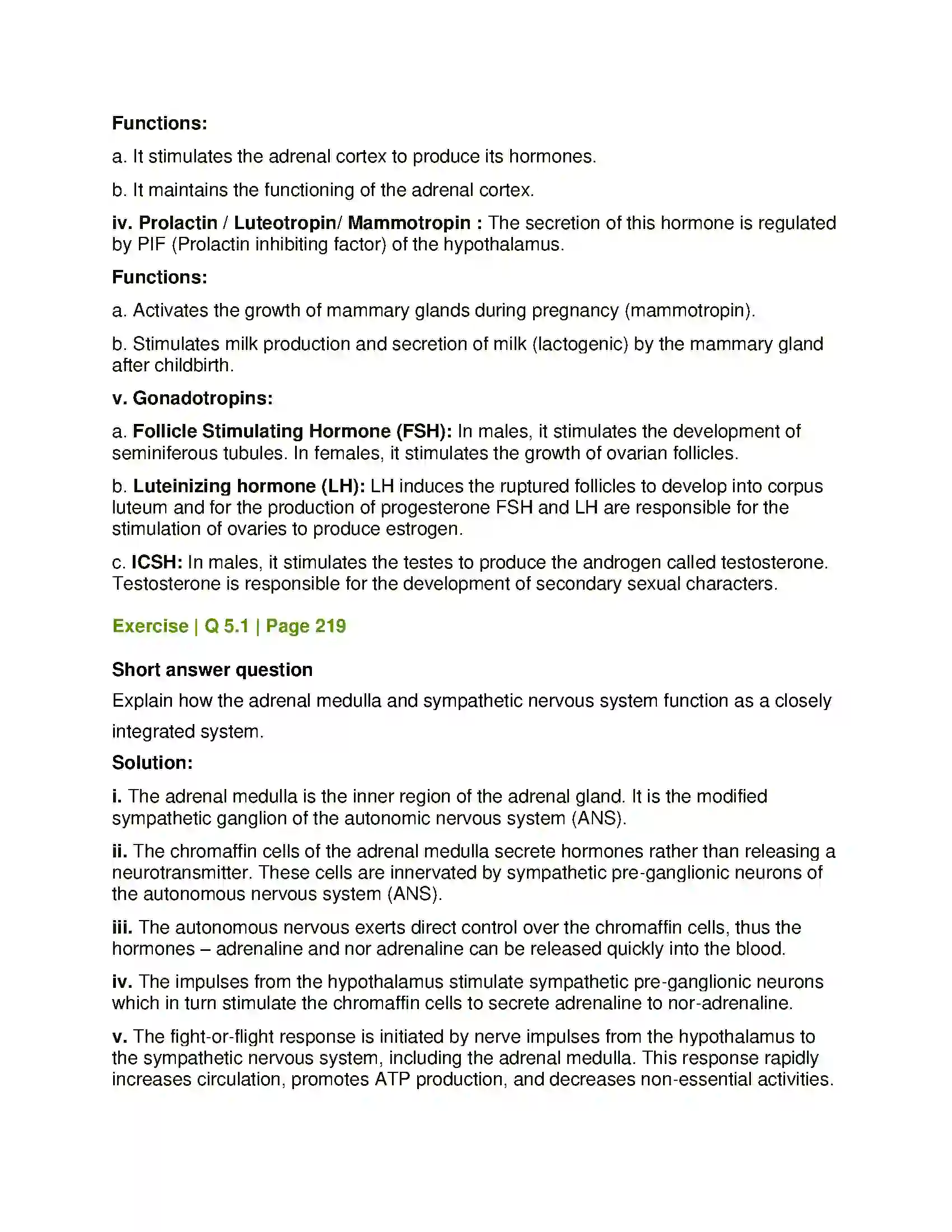 Maharashtra Board Class 12th Biology Control and Co-ordination Solution 12