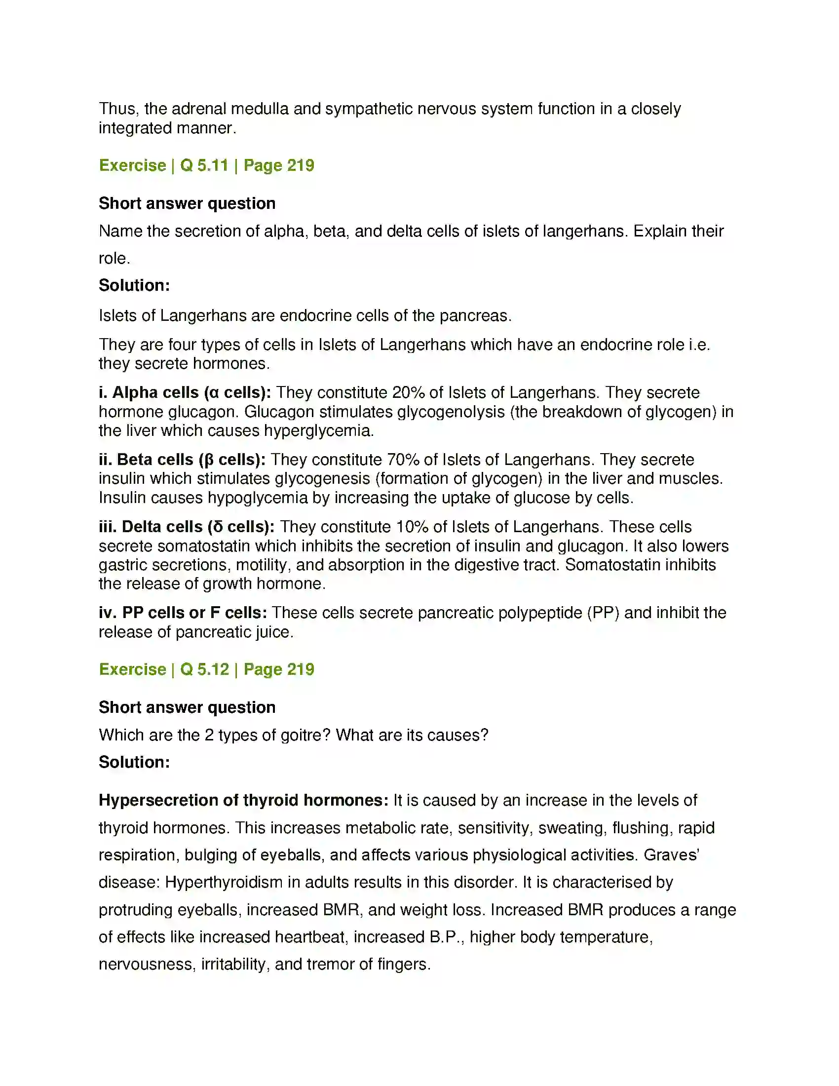 Maharashtra Board Class 12th Biology Control and Co-ordination Solution 13
