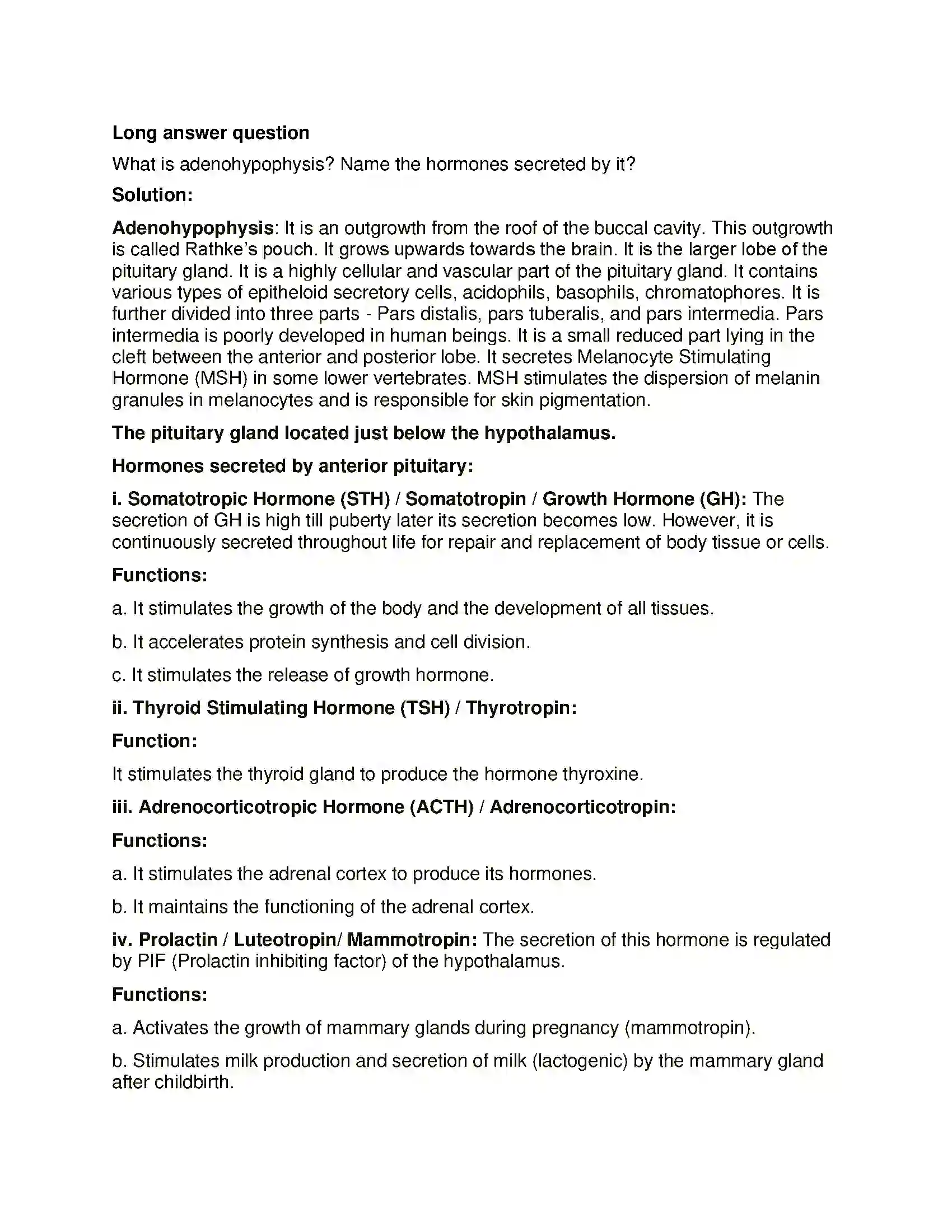 Maharashtra Board Class 12th Biology Control and Co-ordination Solution 26