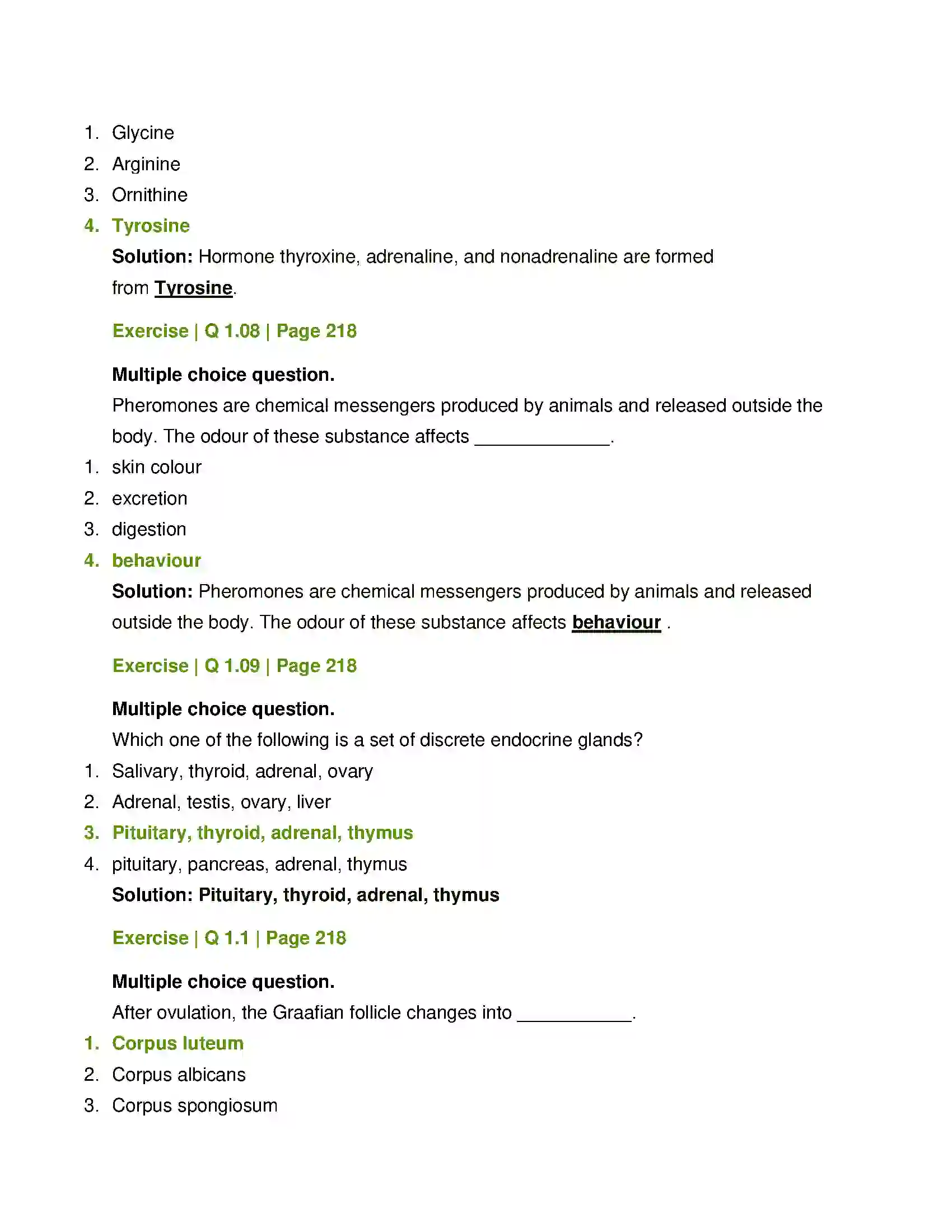 Maharashtra Board Class 12th Biology Control and Co-ordination Solution 3