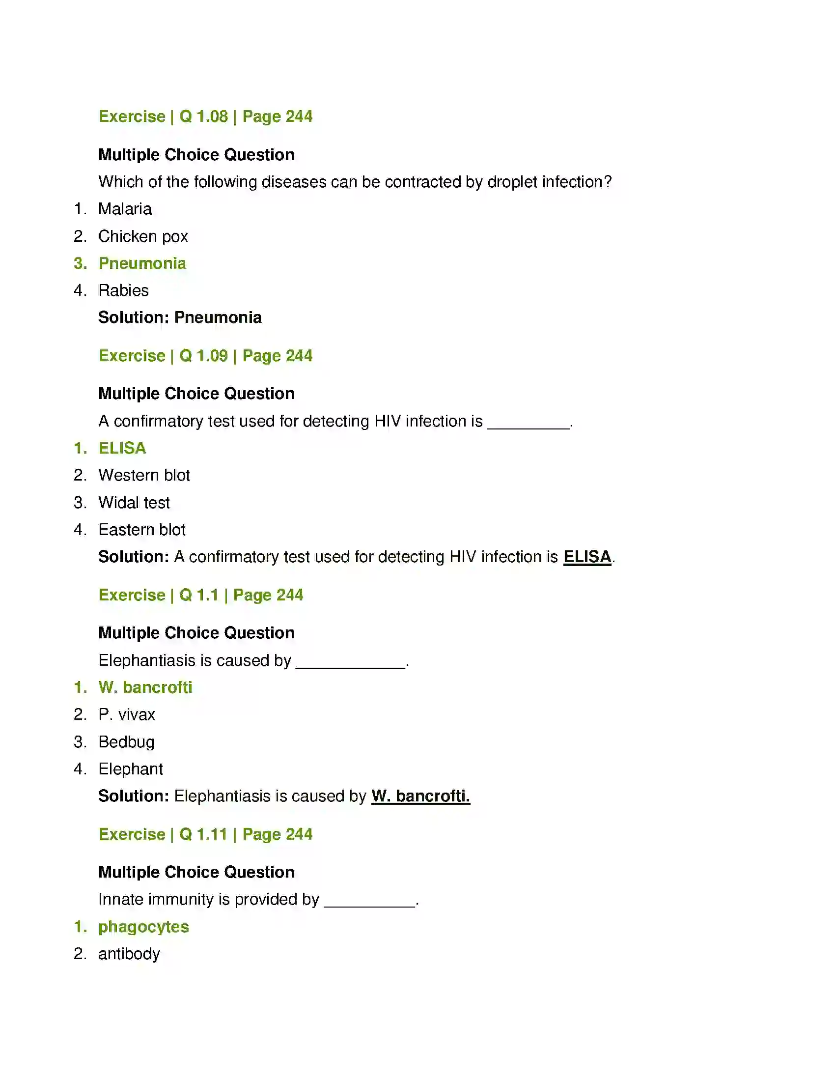 Maharashtra Board Class 12th Biology Human Health and Diseases Solution 3