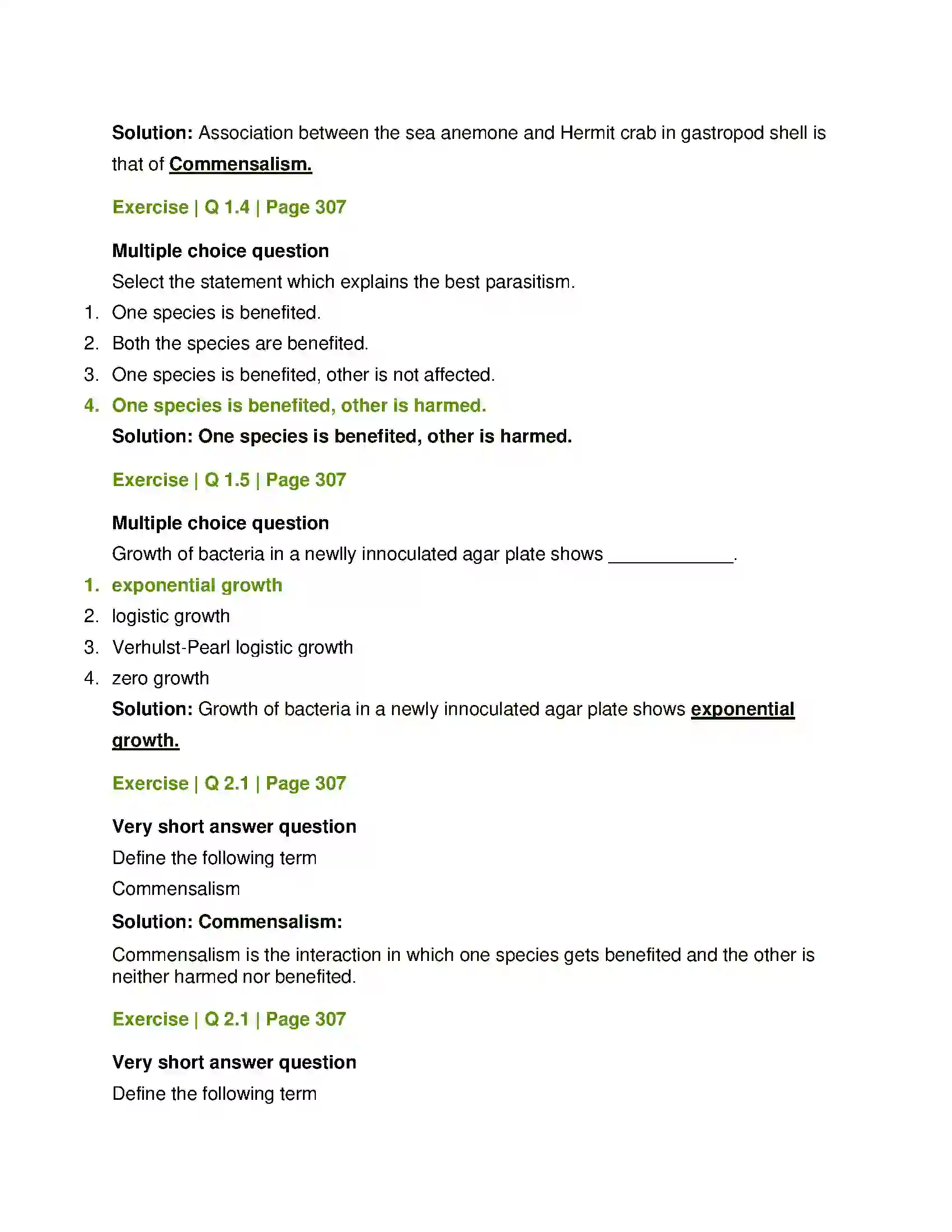 Maharashtra Board Class 12th Biology Organisms and Populations Solution 2