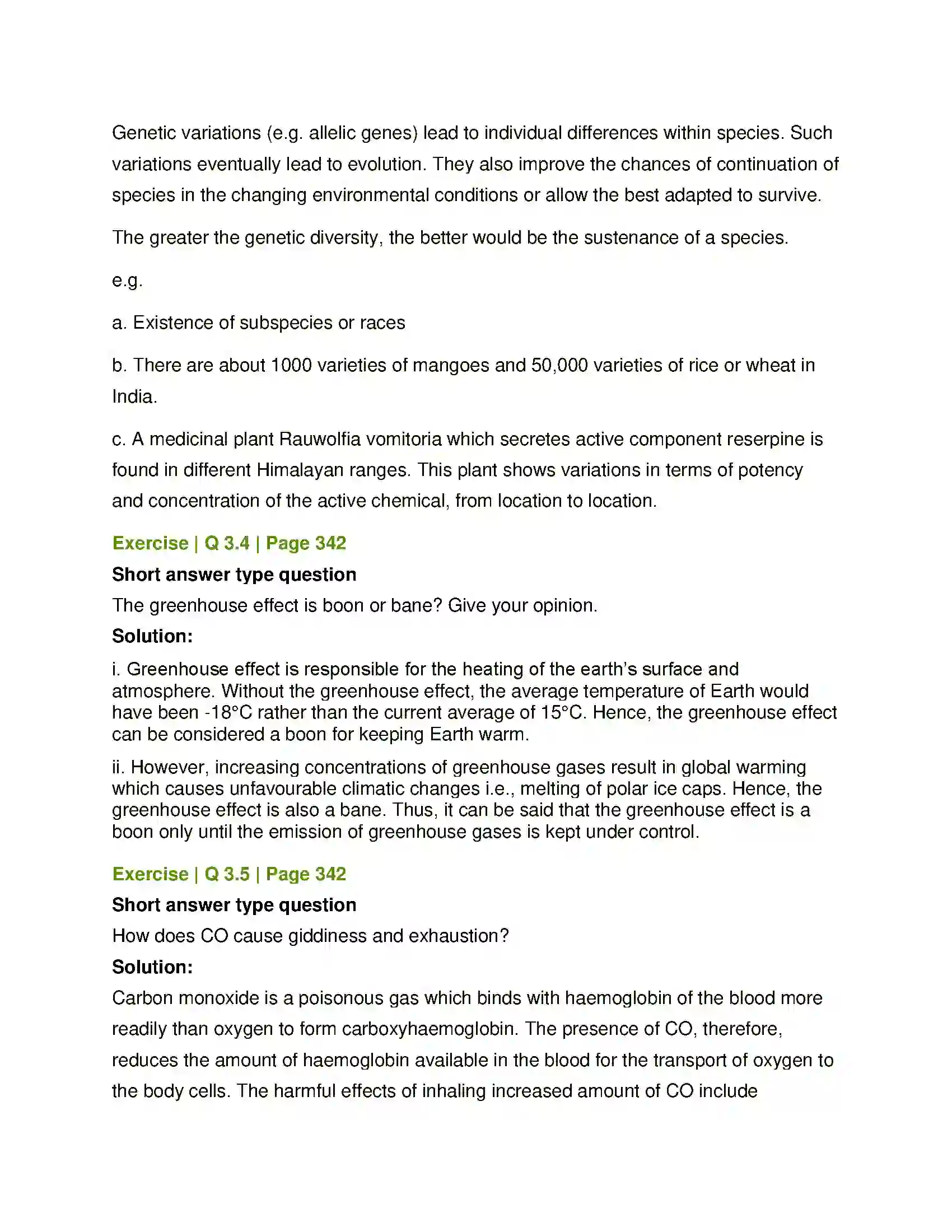 Maharashtra Board Class 12th Biology Biodiversity, Conservation and Environmental Issues Solution 5