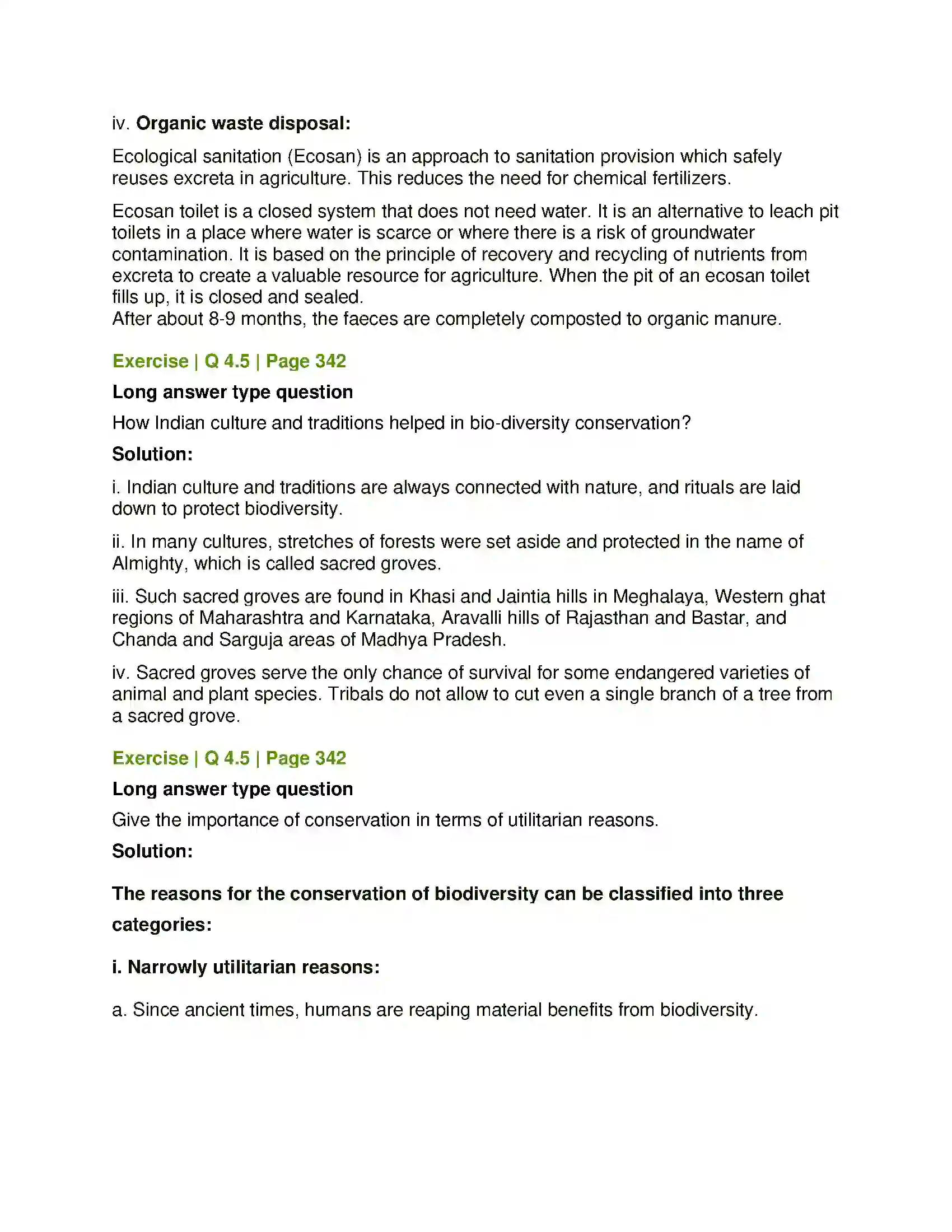 Maharashtra Board Class 12th Biology Biodiversity, Conservation and Environmental Issues Solution 9