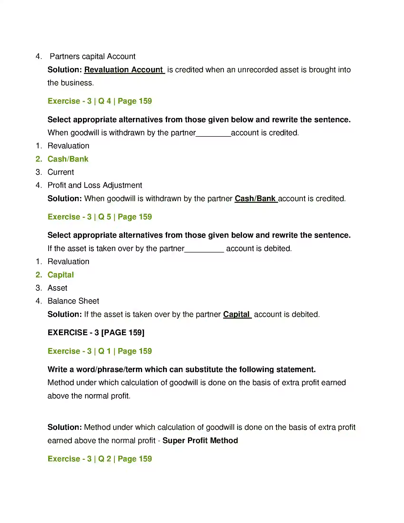 Maharashtra Board Class 12th Book Keeping & Accountancy Reconstitution of Partnership (Admission of Partner) Solution 2