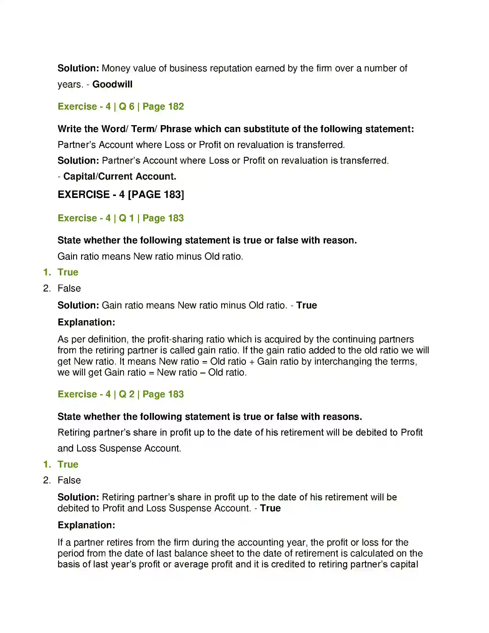 Maharashtra Board Class 12th Book Keeping & Accountancy Reconstitution of Partnership (Retirement of Partner) Solution 4