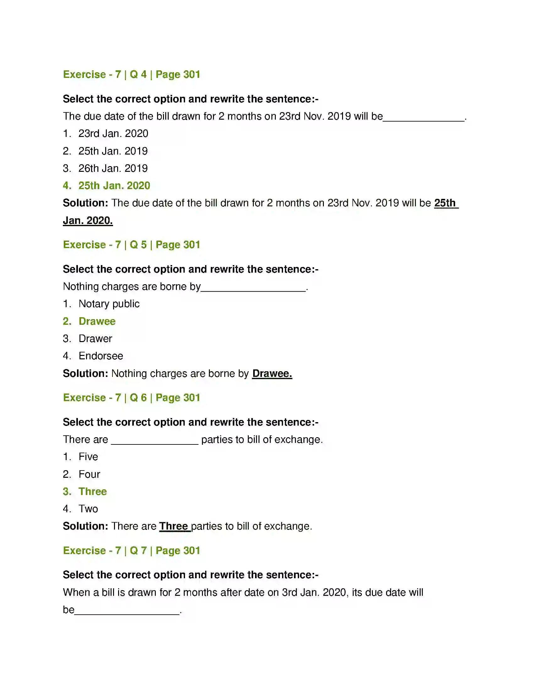 Maharashtra Board Class 12th Book Keeping & Accountancy Bills of Exchange Solution 2