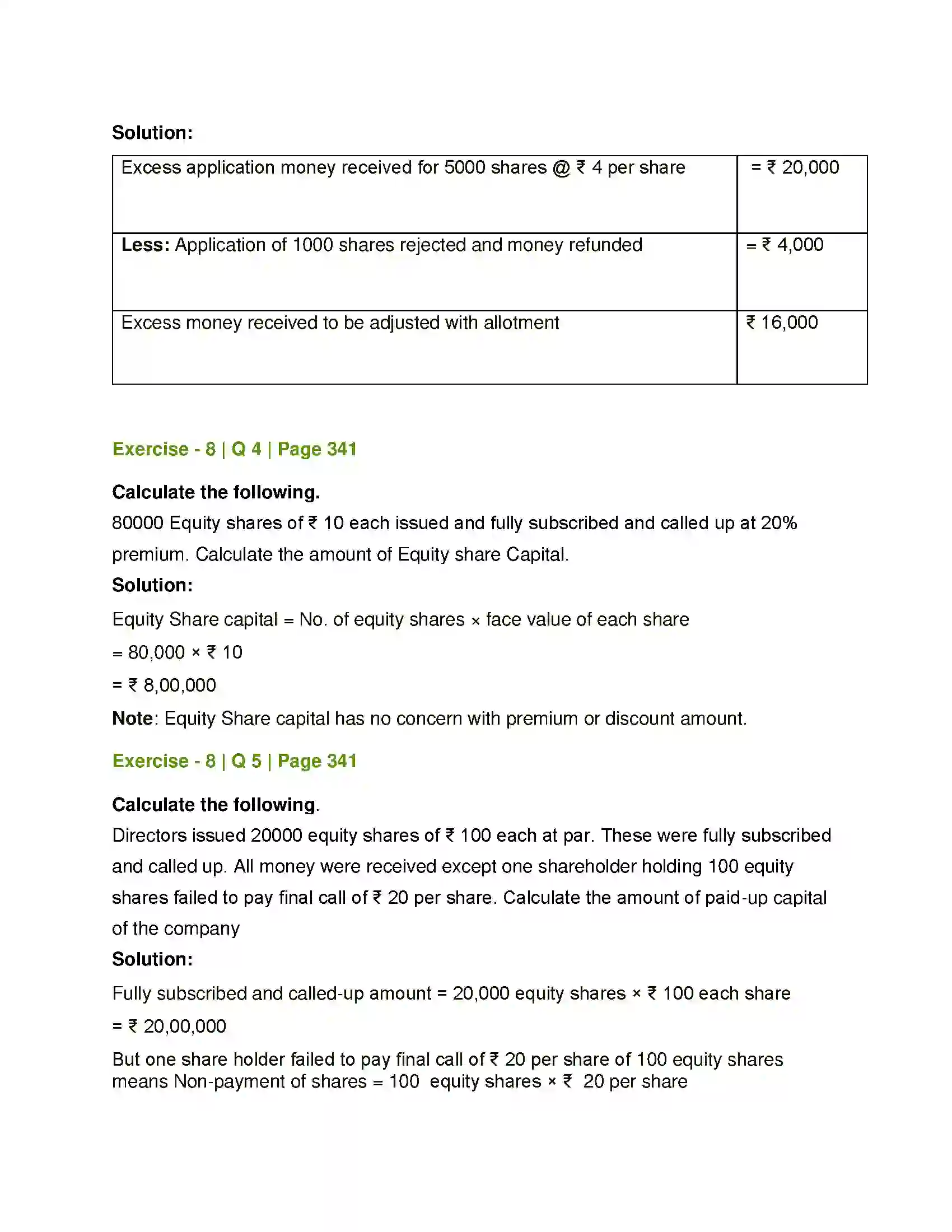 Maharashtra Board Class 12th Book Keeping & Accountancy Company Accounts - Issue of Shares Solution 15