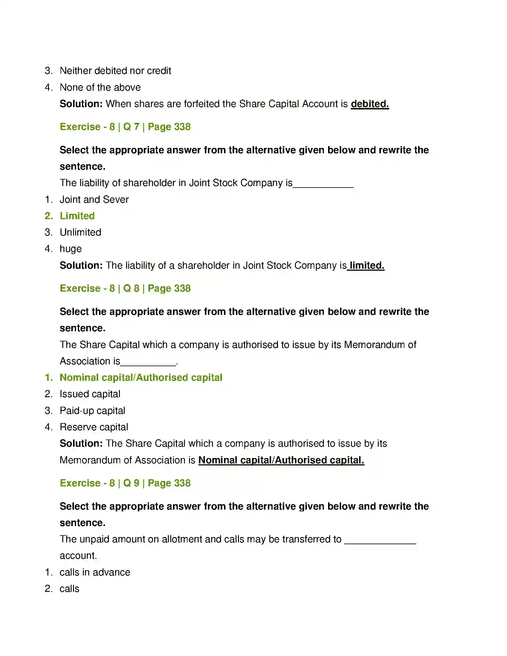 Maharashtra Board Class 12th Book Keeping & Accountancy Company Accounts - Issue of Shares Solution 3