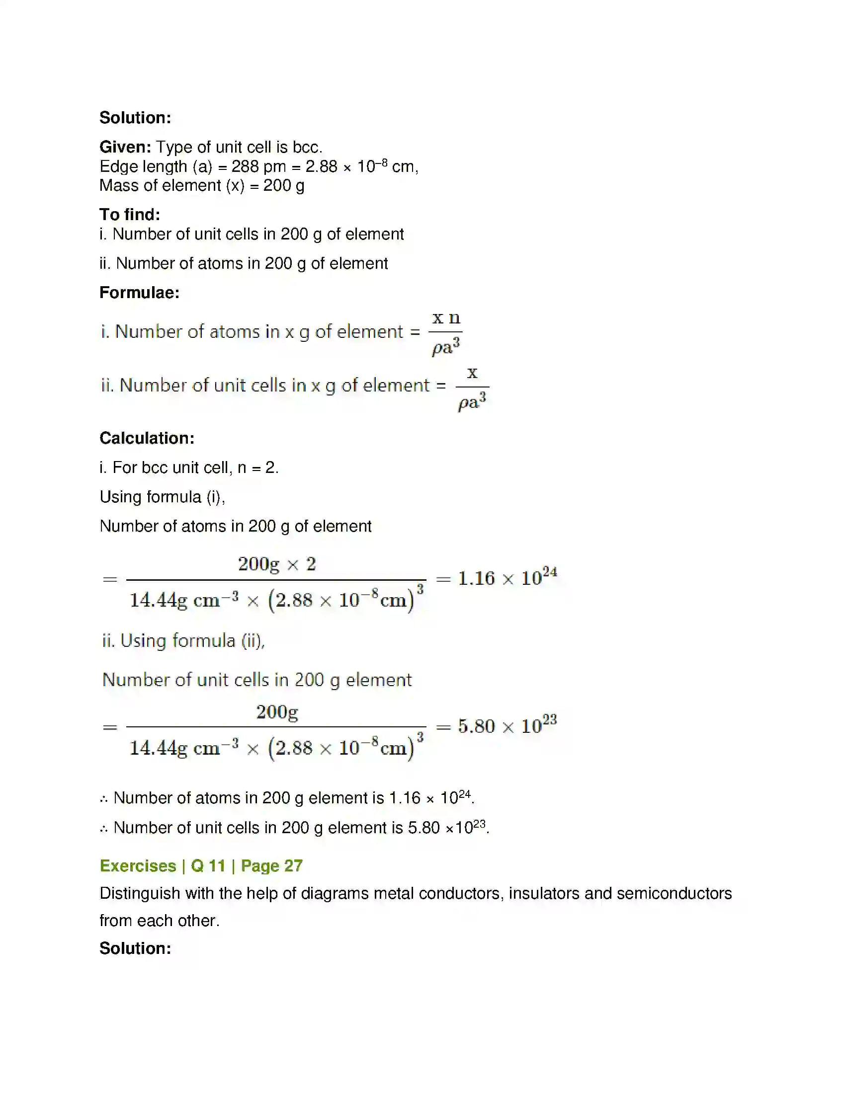 Maharashtra Board Class 12th Chemistry Solid State Solution 15