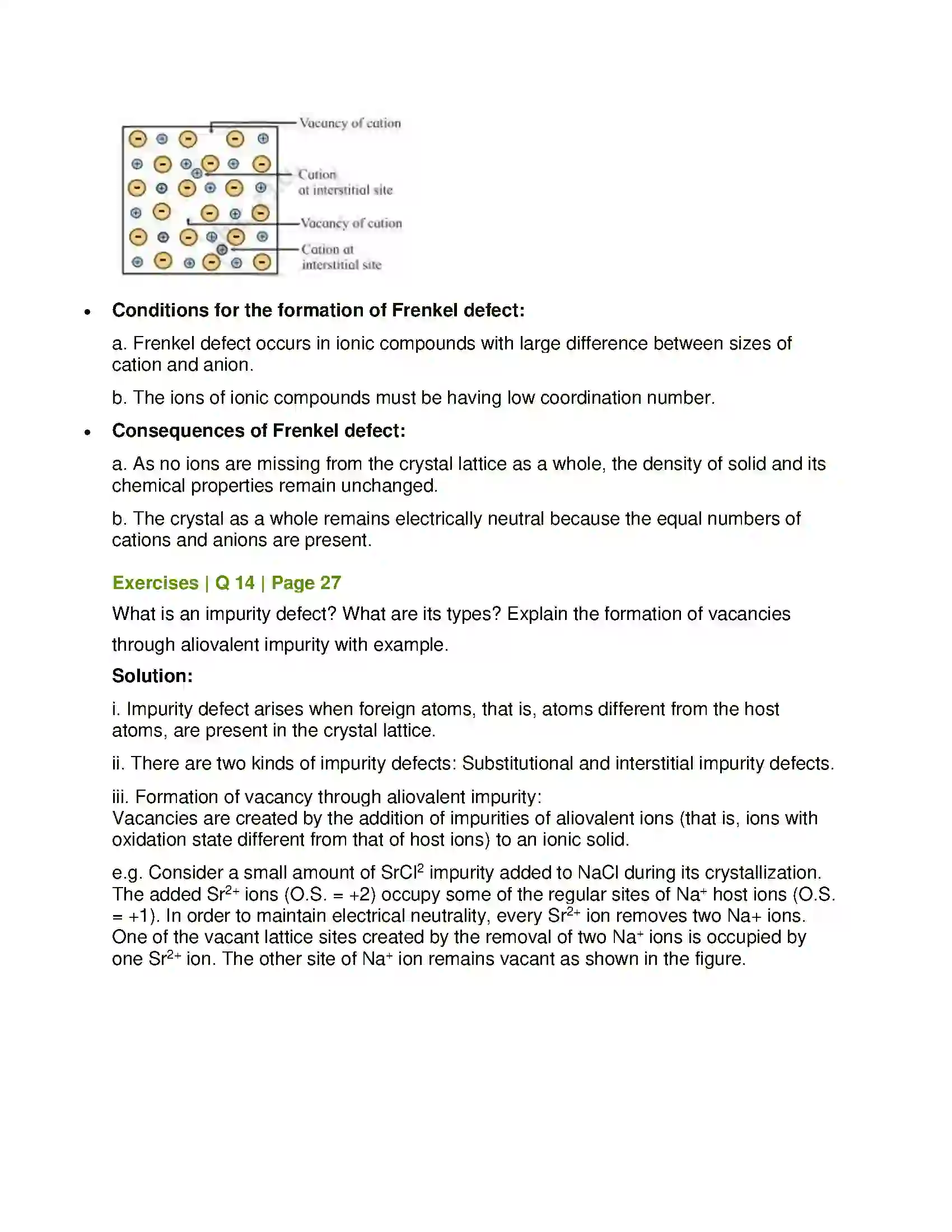 Maharashtra Board Class 12th Chemistry Solid State Solution 18