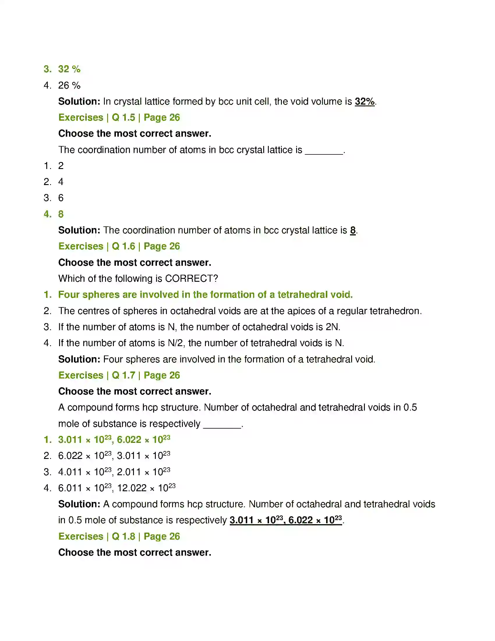 Maharashtra Board Class 12th Chemistry Solid State Solution 2