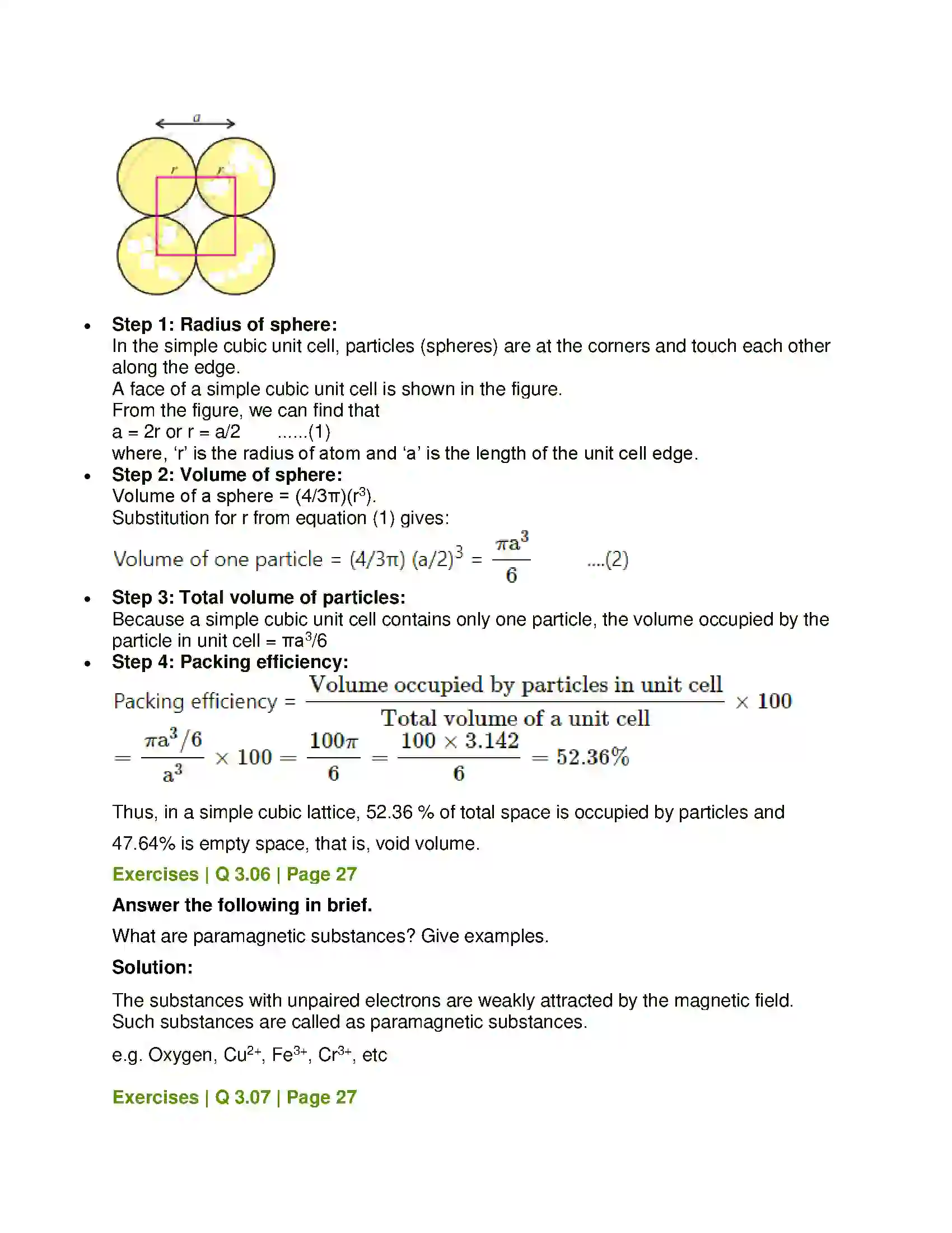Maharashtra Board Class 12th Chemistry Solid State Solution 8