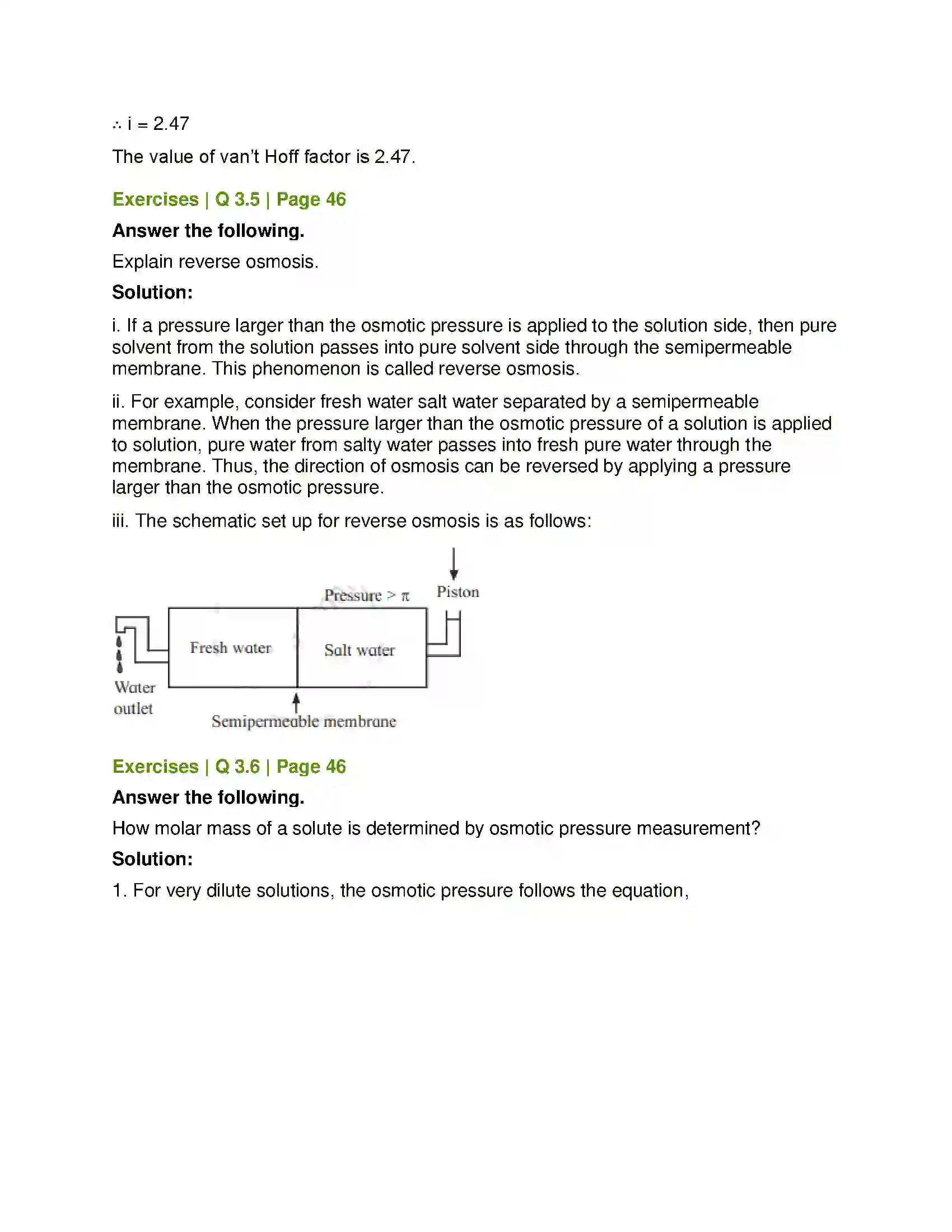 Maharashtra Board Class 12th Chemistry Solutions Solution 11