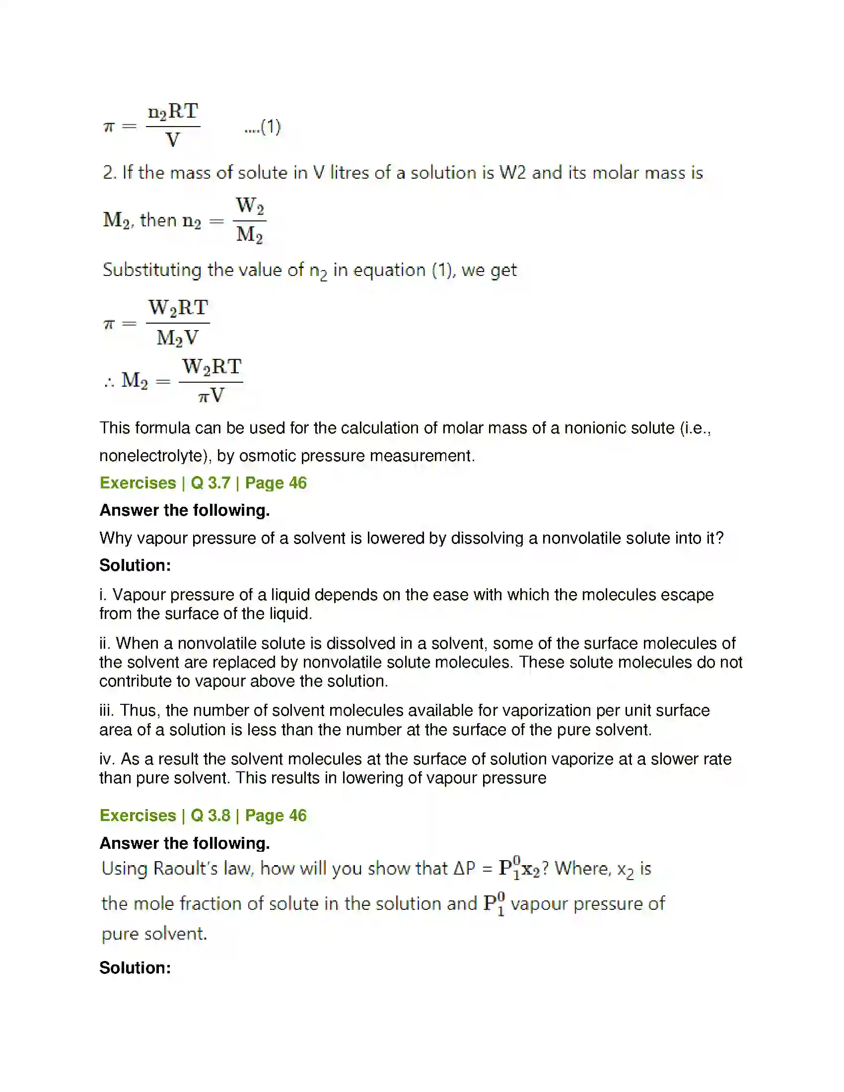Maharashtra Board Class 12th Chemistry Solutions Solution 12