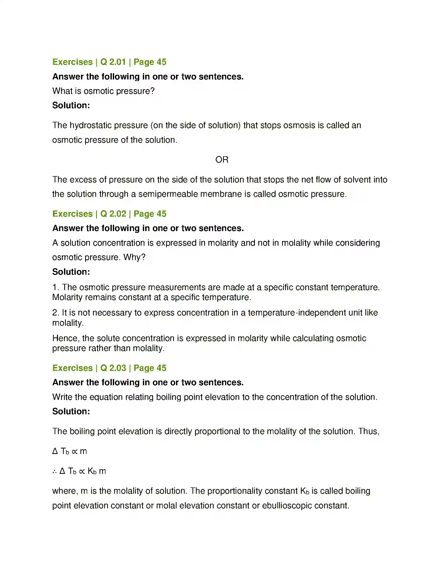 Maharashtra Board Class 12th Chemistry Solutions Solution 5