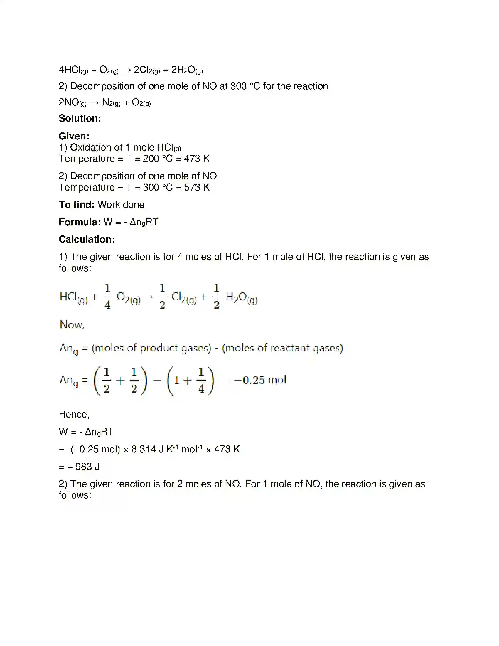 Maharashtra Board Class 12th Chemistry Chemical Thermodynamics Solution 23