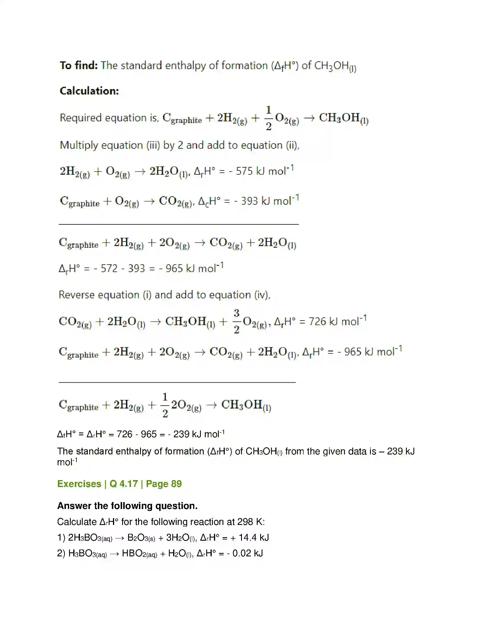 Maharashtra Board Class 12th Chemistry Chemical Thermodynamics Solution 26