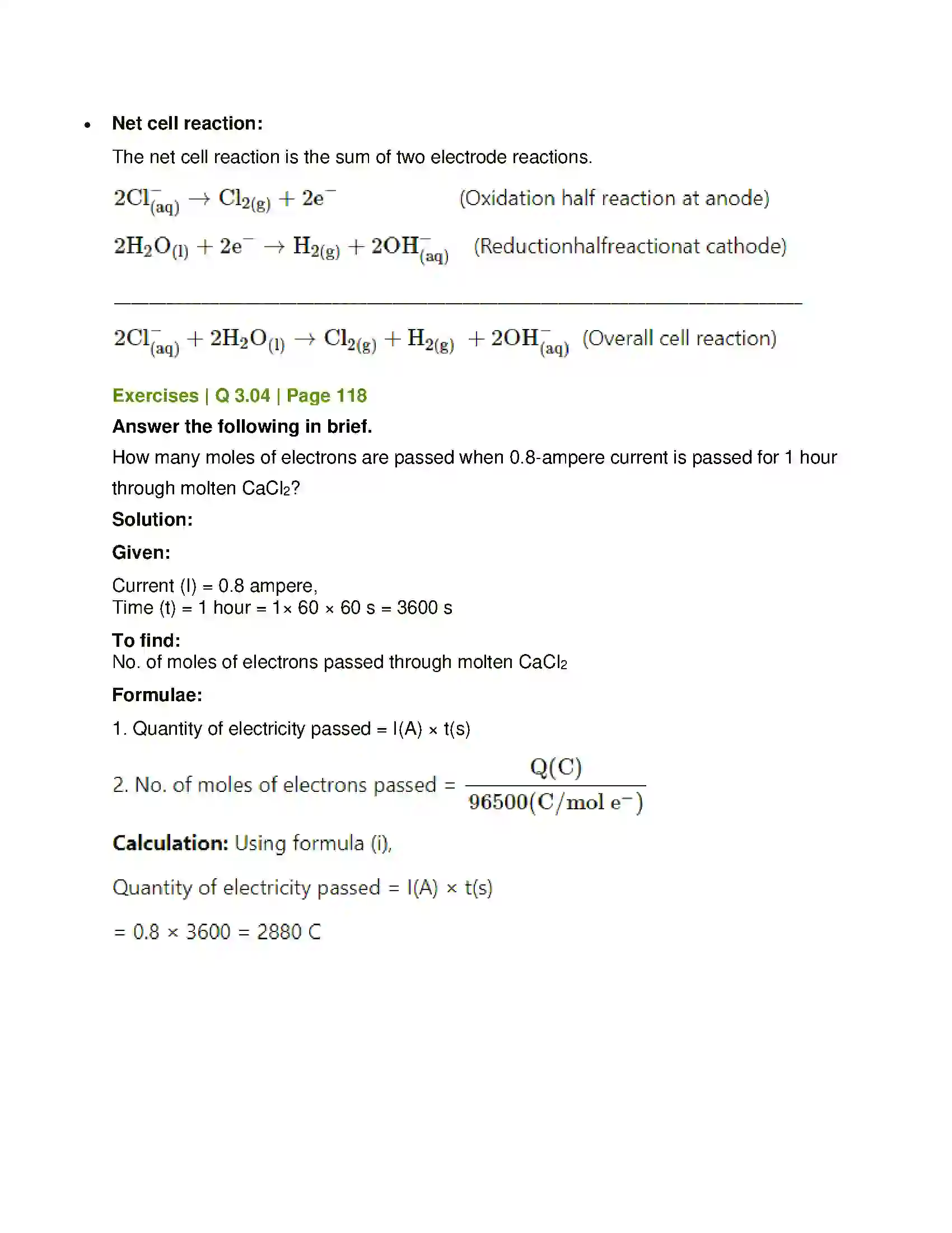 Maharashtra Board Class 12th Chemistry Electrochemistry Solution 10