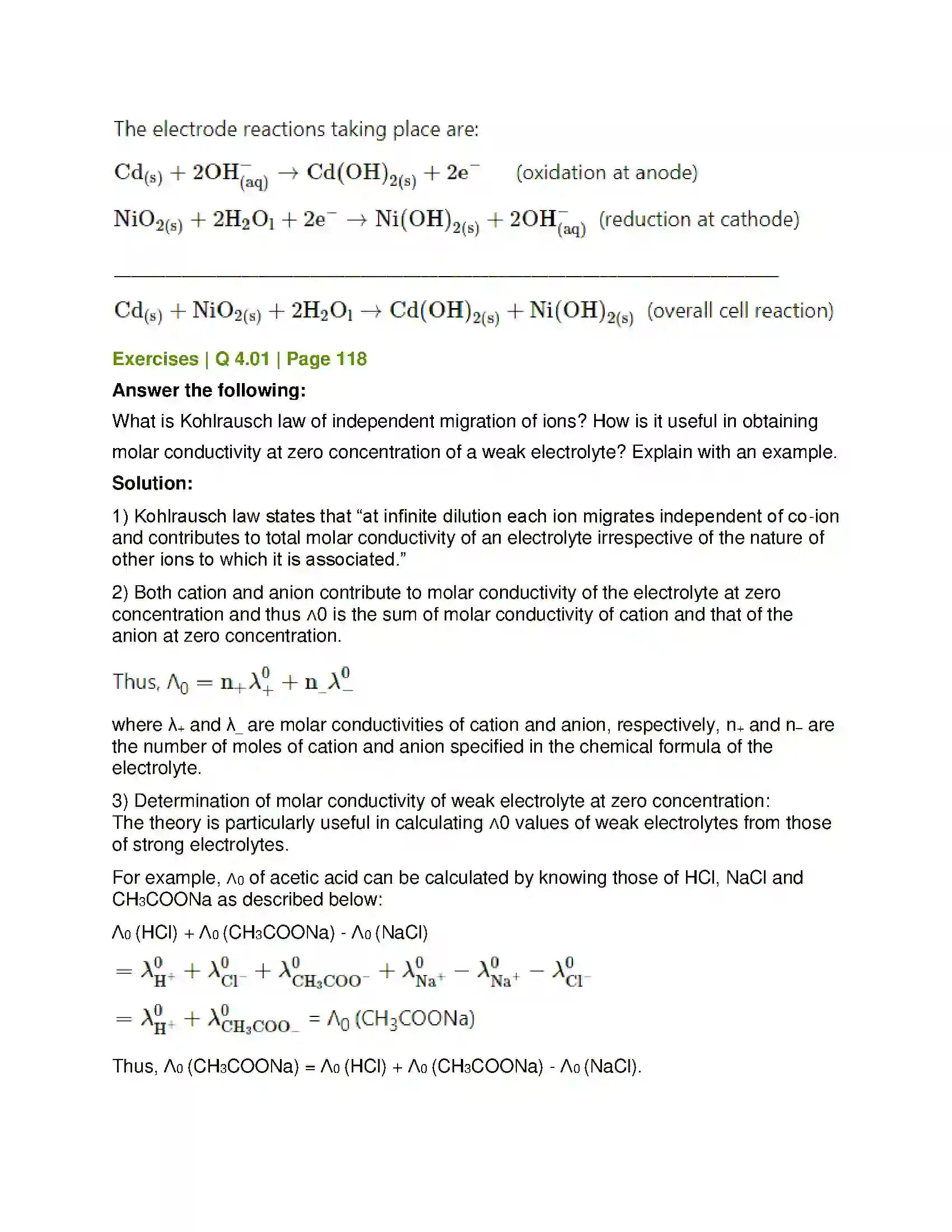 Maharashtra Board Class 12th Chemistry Electrochemistry Solution 14