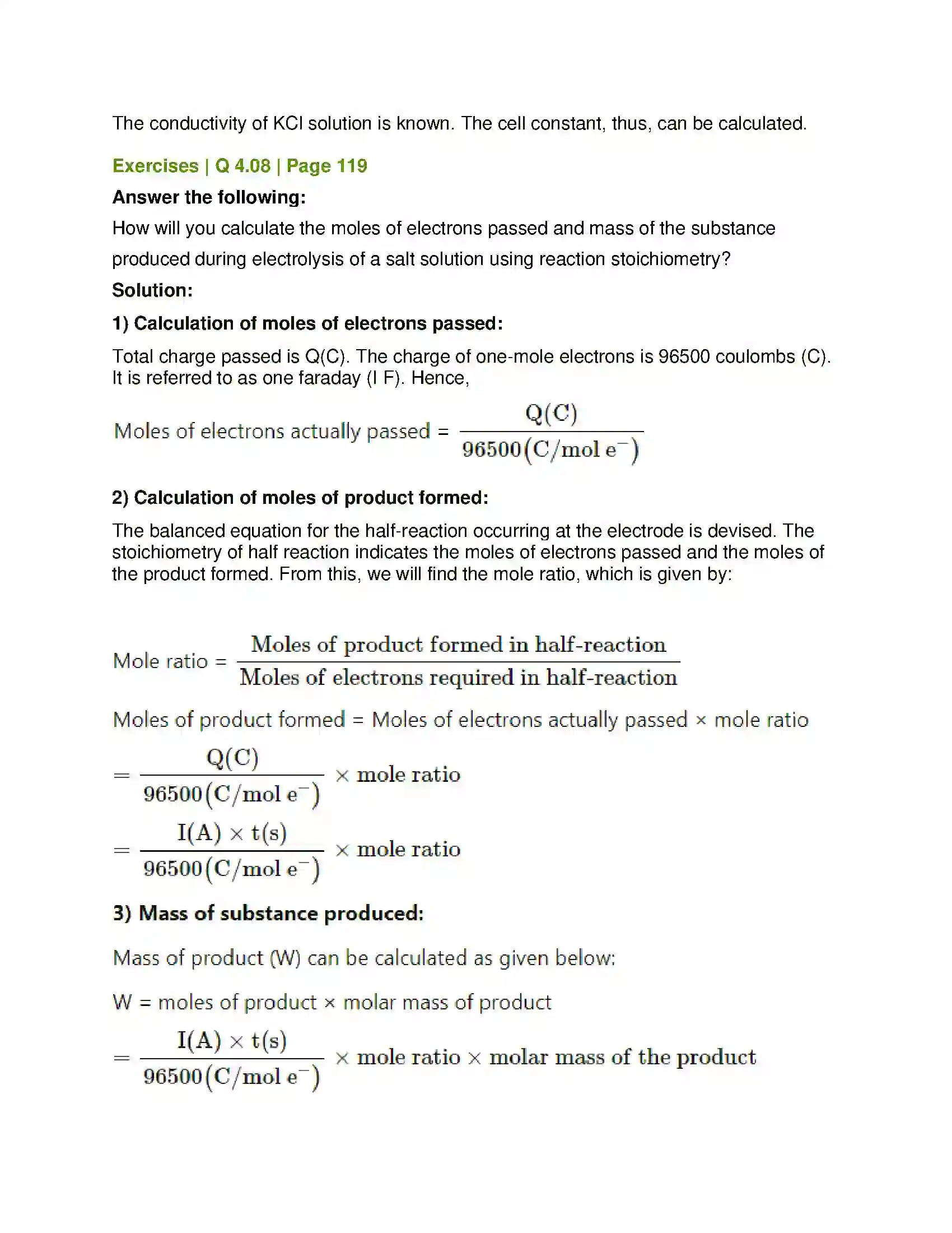 Maharashtra Board Class 12th Chemistry Electrochemistry Solution 22