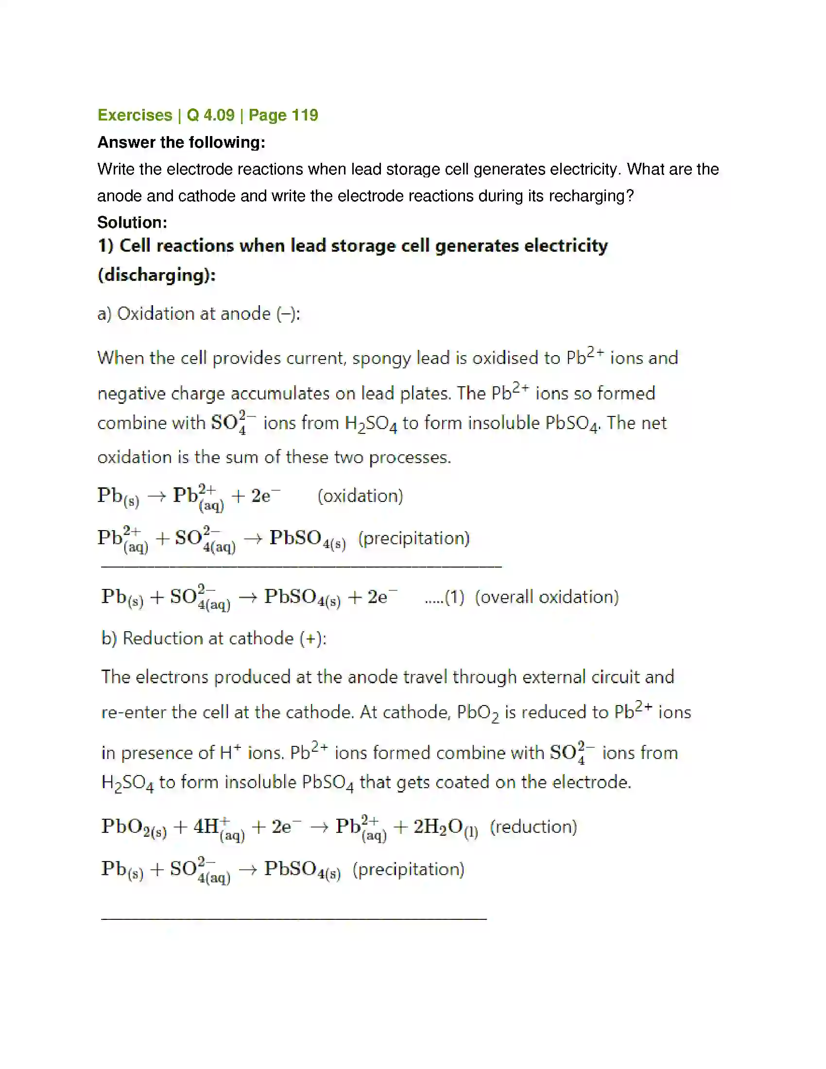 Maharashtra Board Class 12th Chemistry Electrochemistry Solution 23