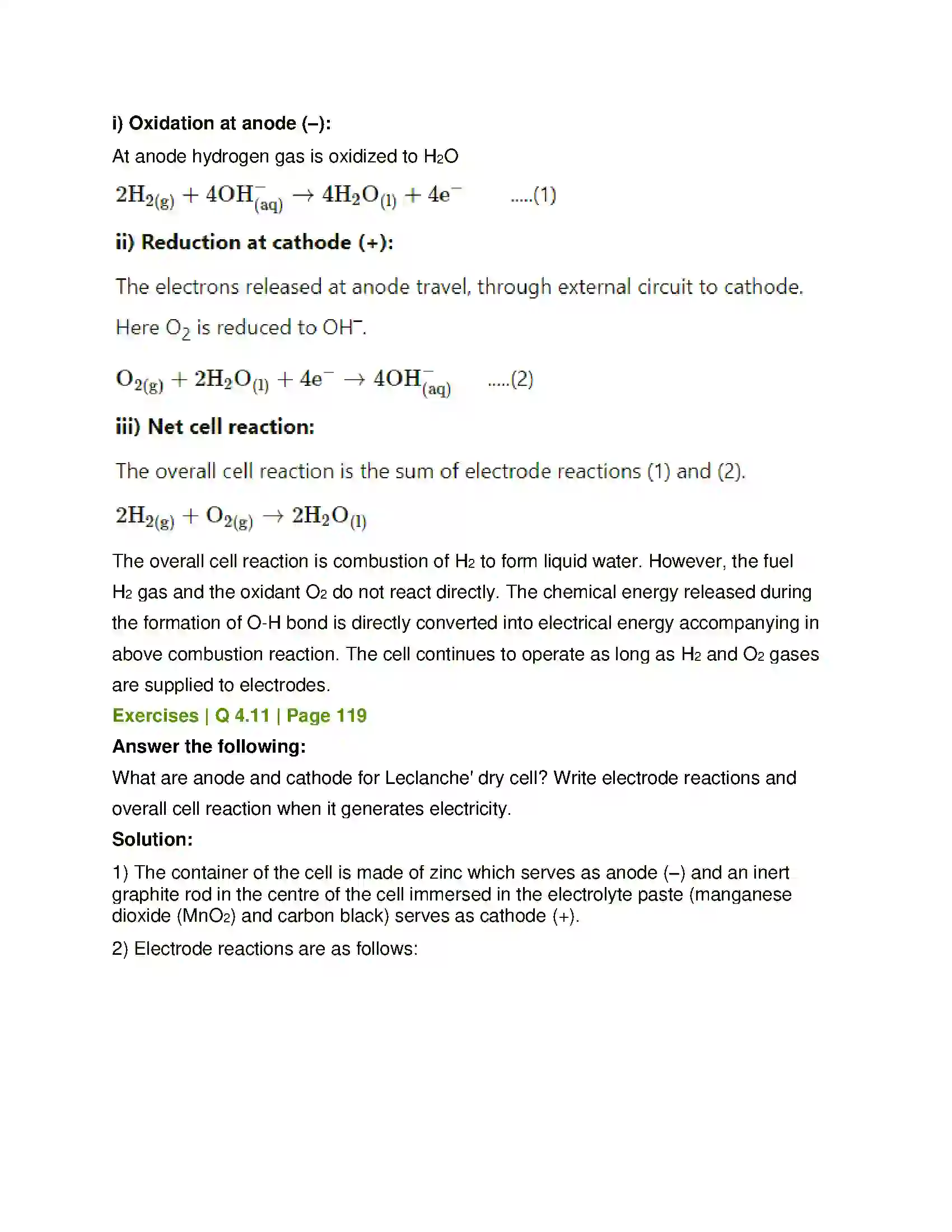 Maharashtra Board Class 12th Chemistry Electrochemistry Solution 25