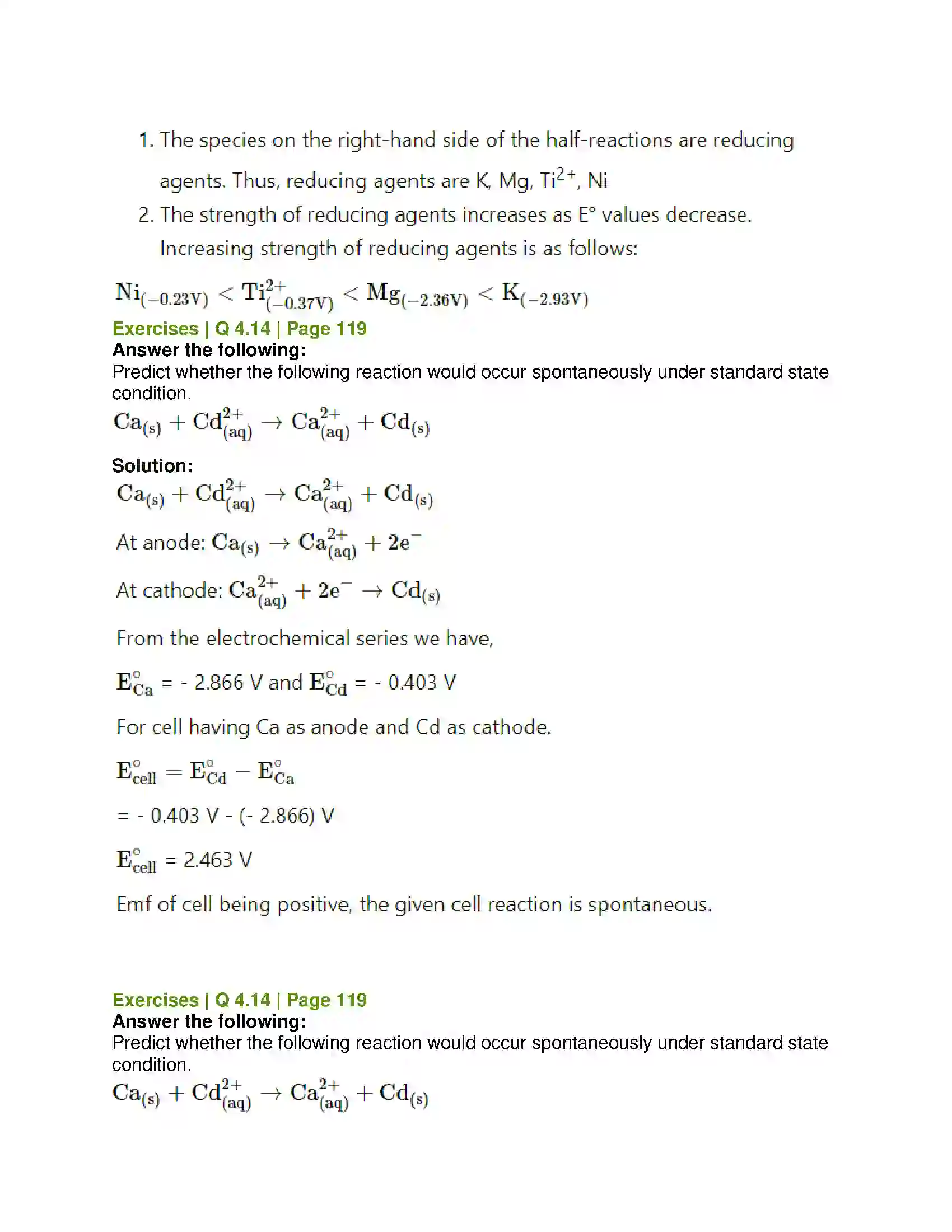 Maharashtra Board Class 12th Chemistry Electrochemistry Solution 27