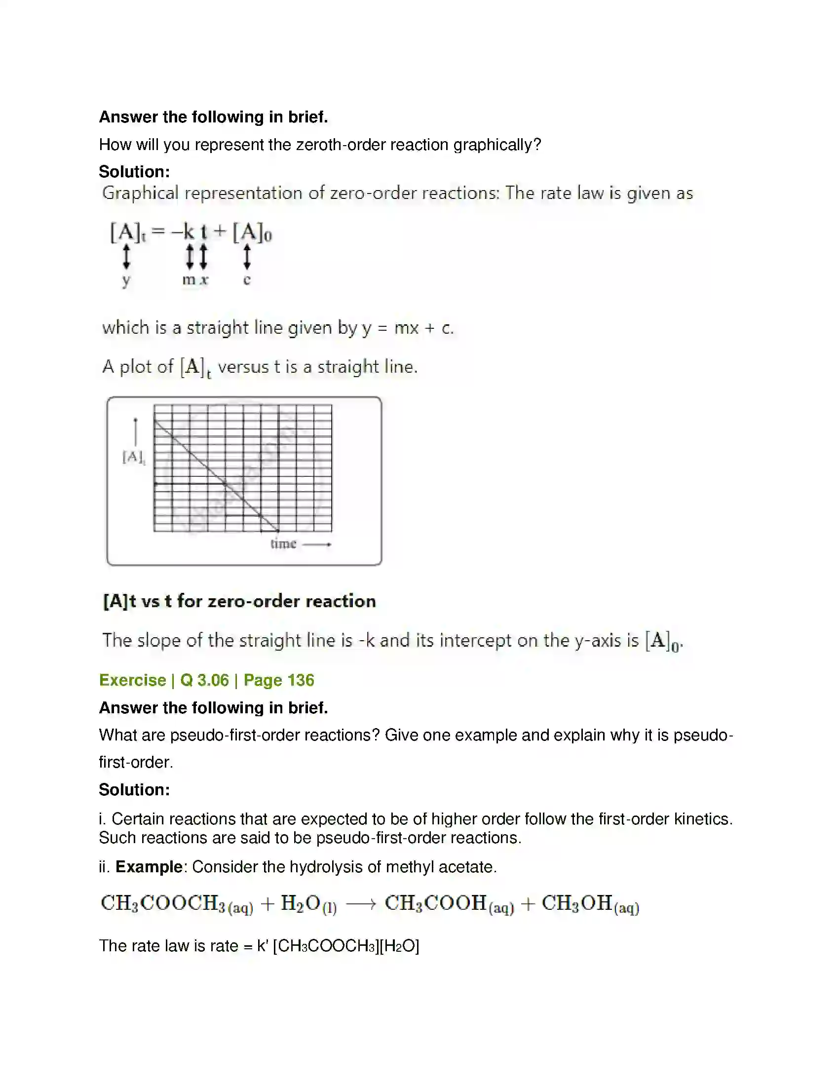 Maharashtra Board Class 12th Chemistry Chemical Kinetics Solution 10