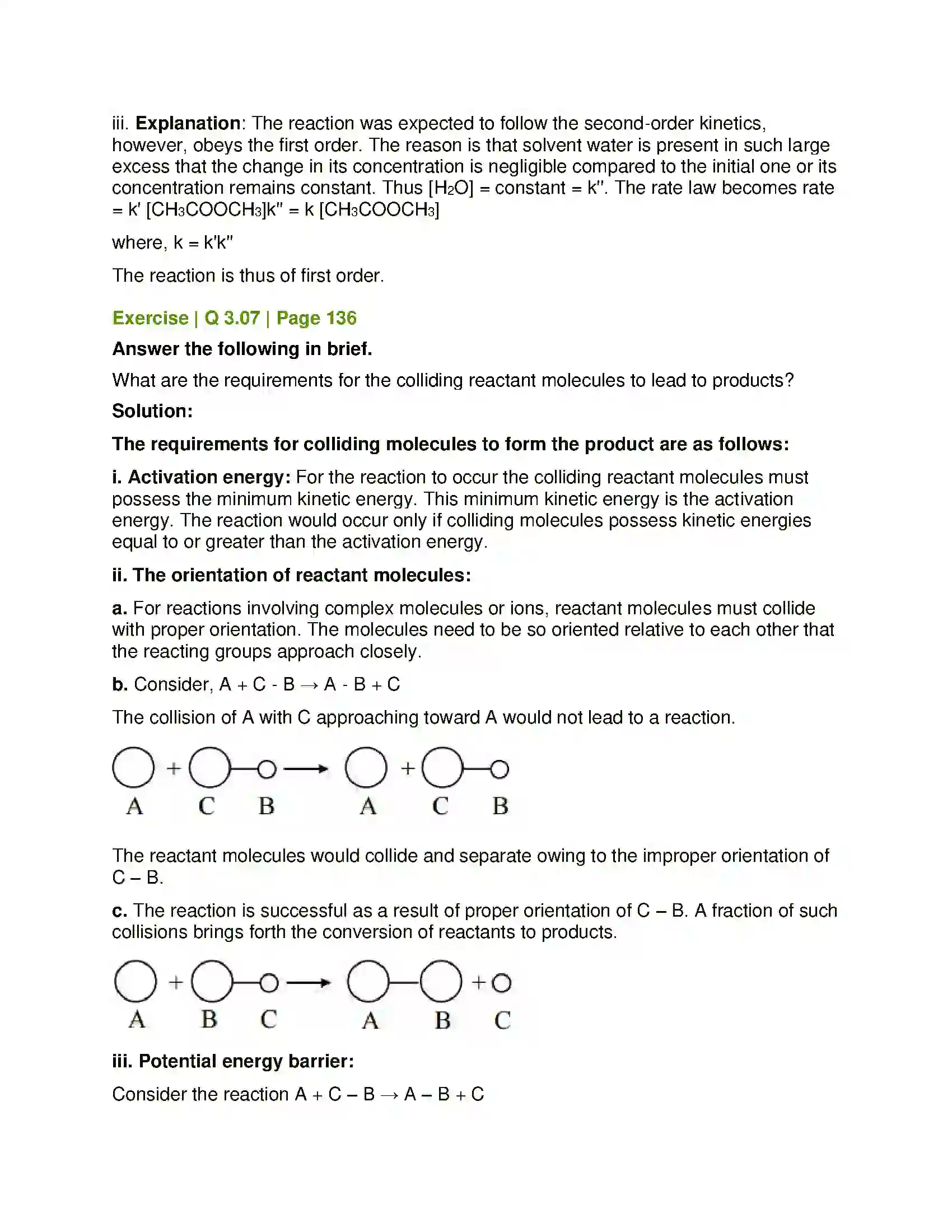 Maharashtra Board Class 12th Chemistry Chemical Kinetics Solution 11