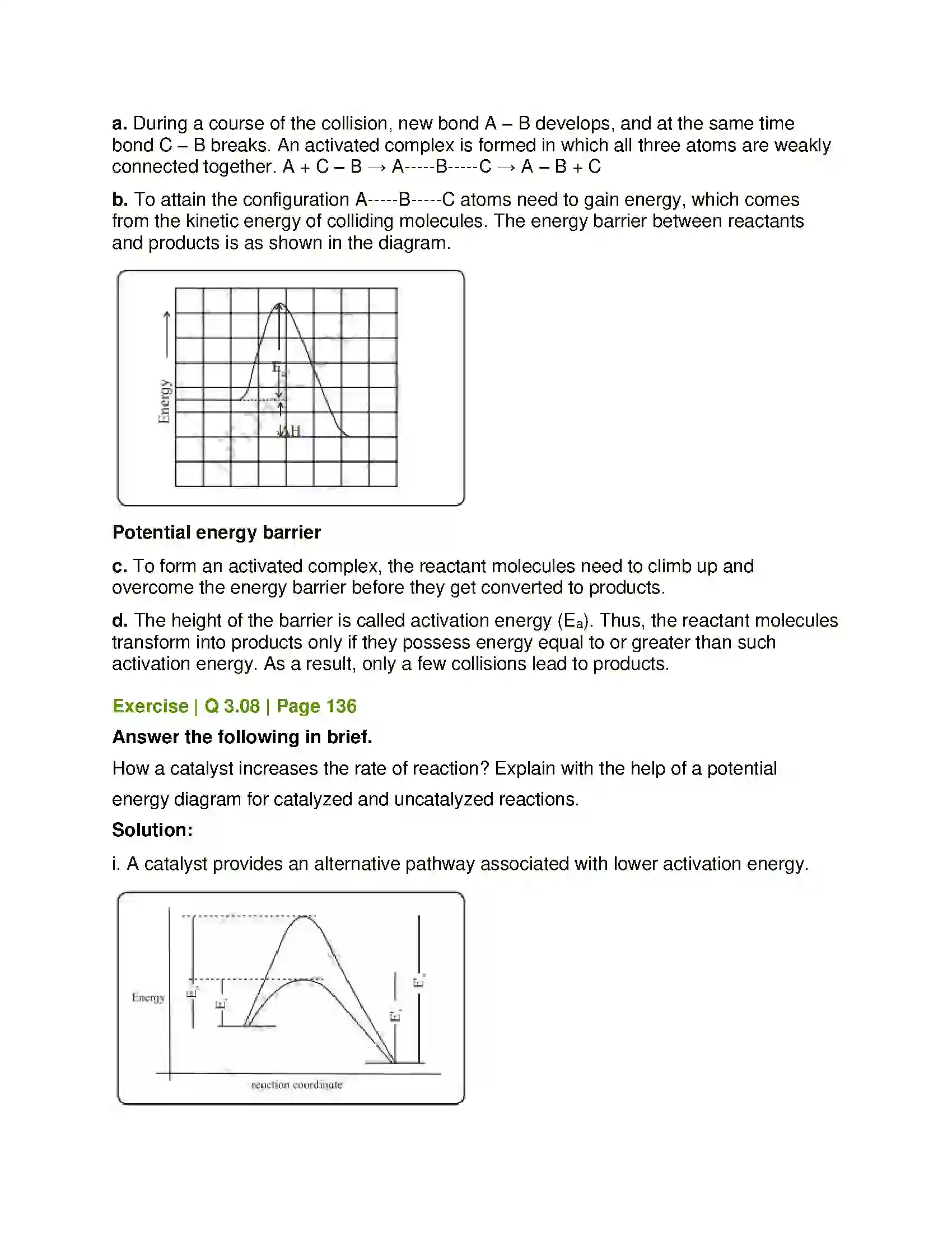 Maharashtra Board Class 12th Chemistry Chemical Kinetics Solution 12
