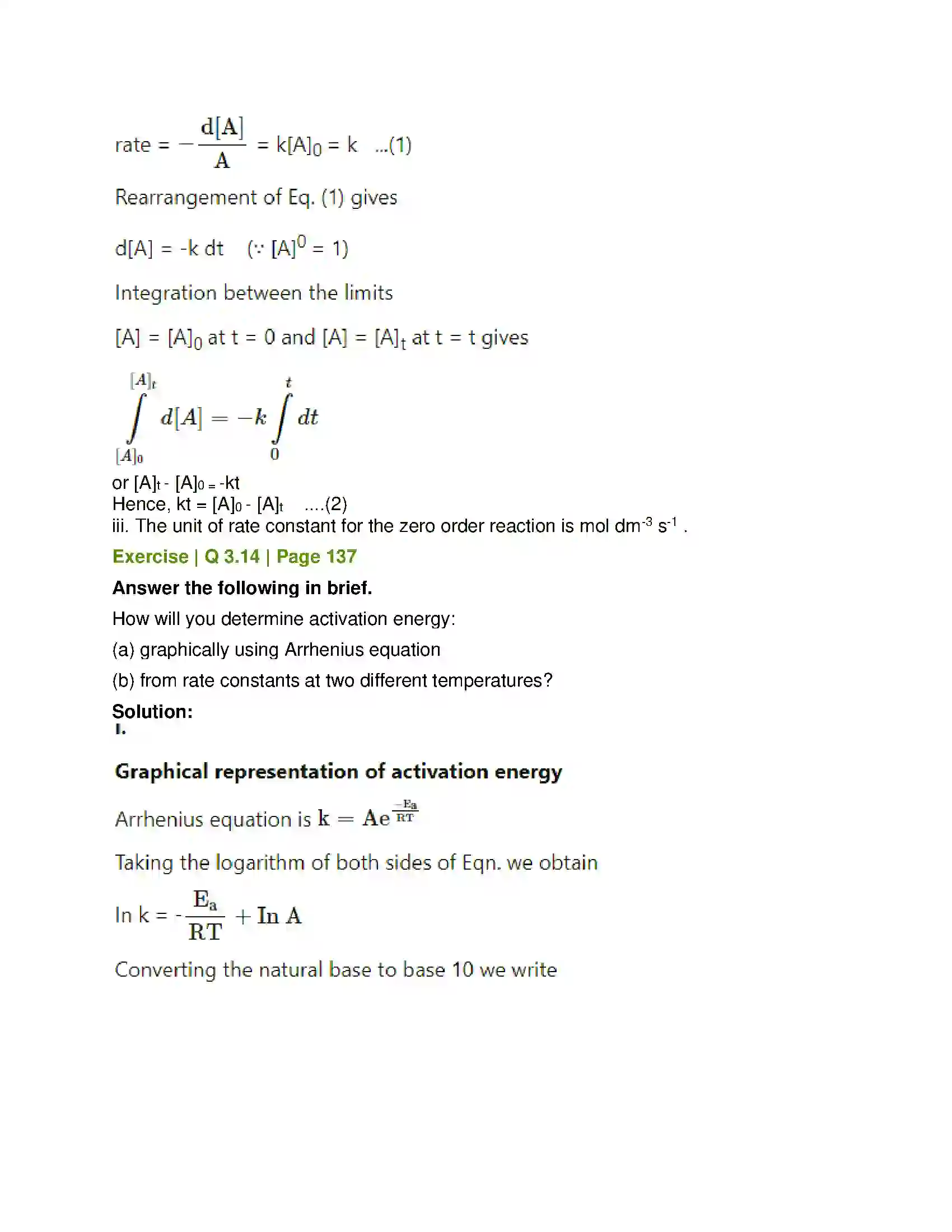 Maharashtra Board Class 12th Chemistry Chemical Kinetics Solution 19