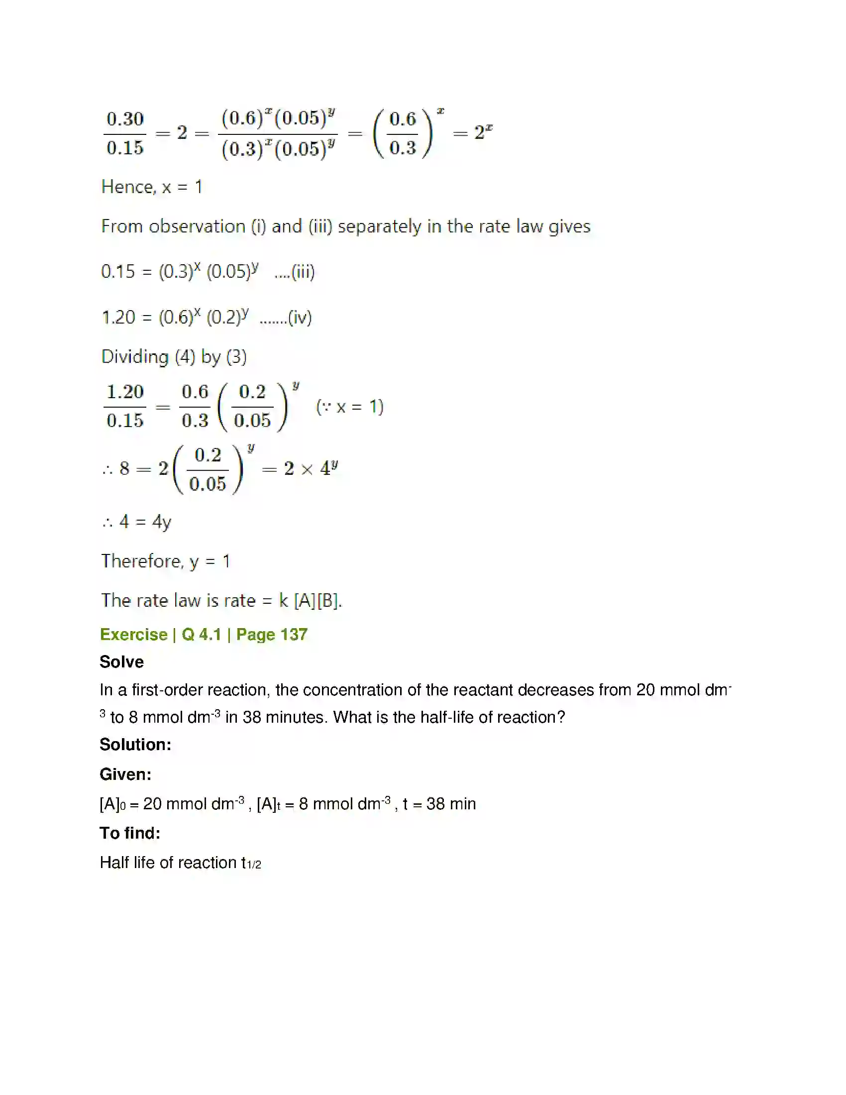 Maharashtra Board Class 12th Chemistry Chemical Kinetics Solution 23