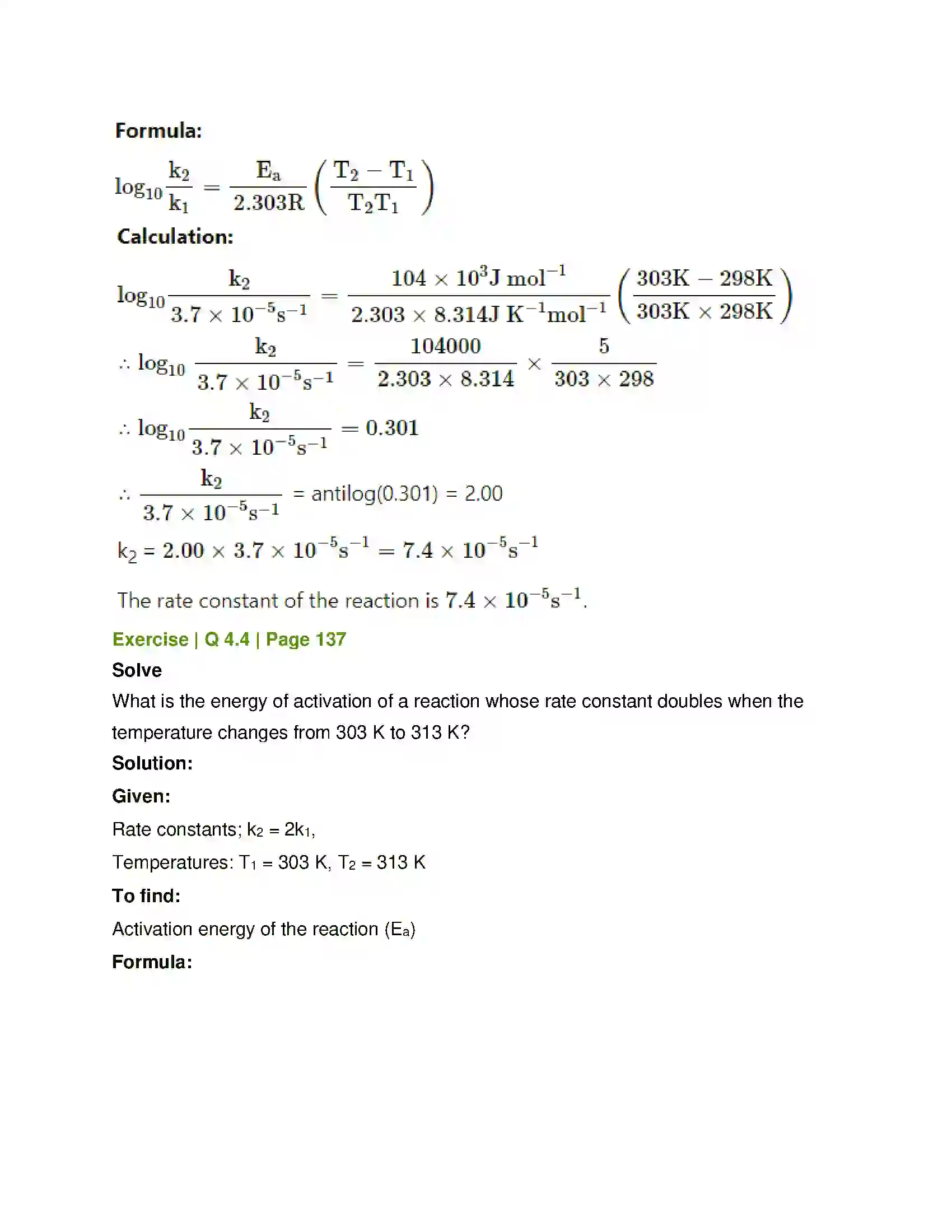 Maharashtra Board Class 12th Chemistry Chemical Kinetics Solution 26