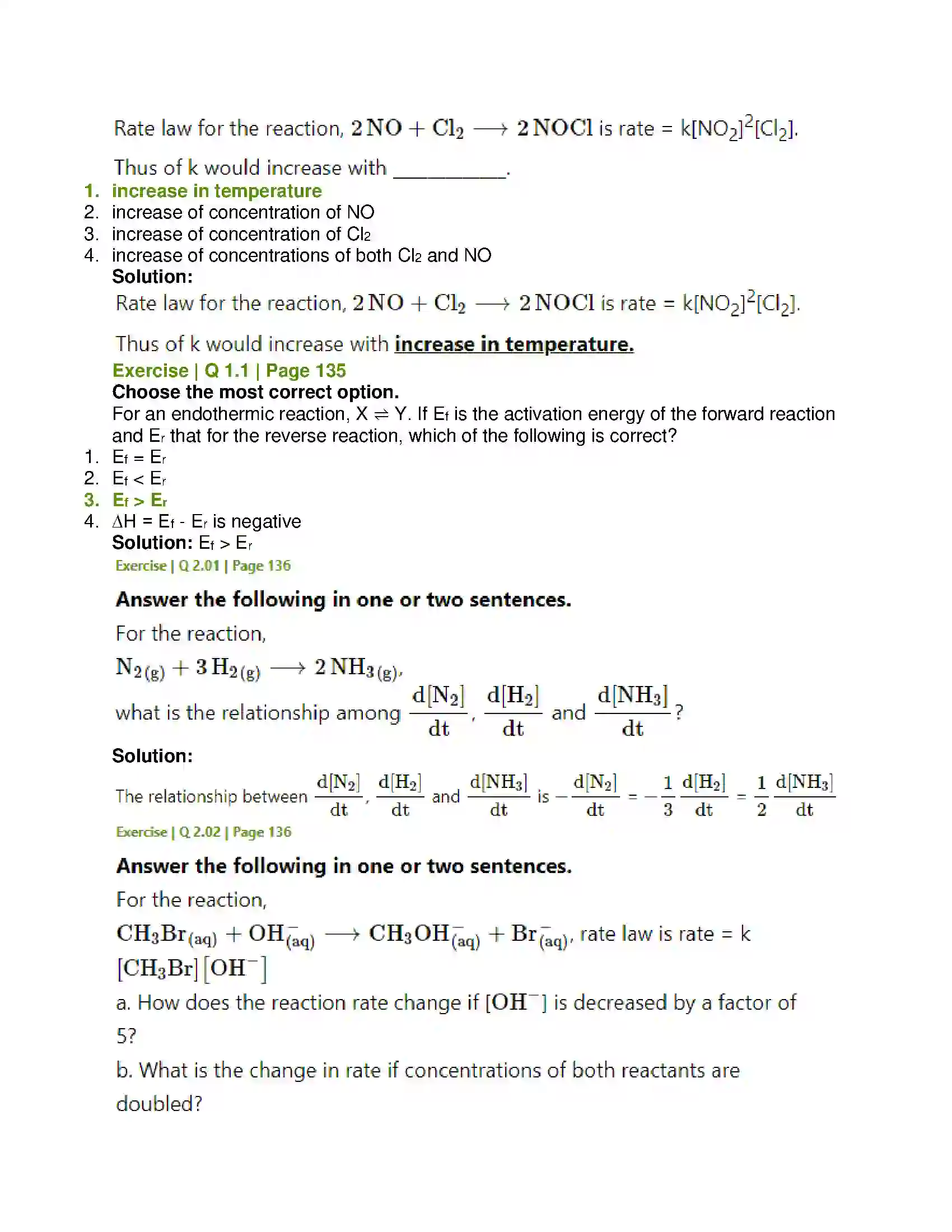 Maharashtra Board Class 12th Chemistry Chemical Kinetics Solution 4