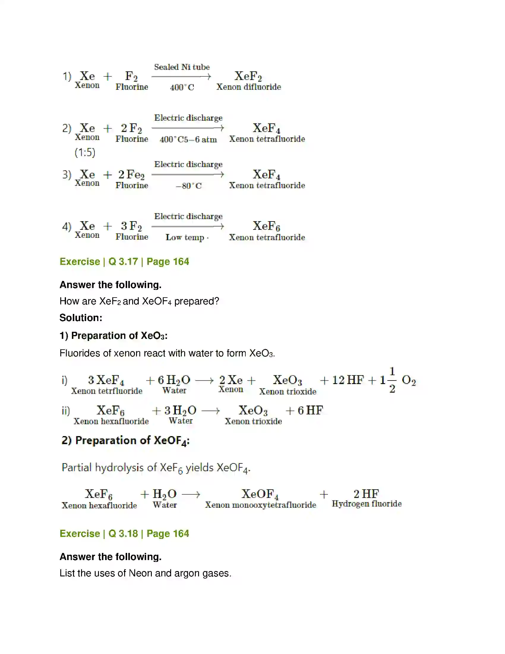 Maharashtra Board Class 12th Chemistry Elements of Groups 16, 17 and 18 Solution 18