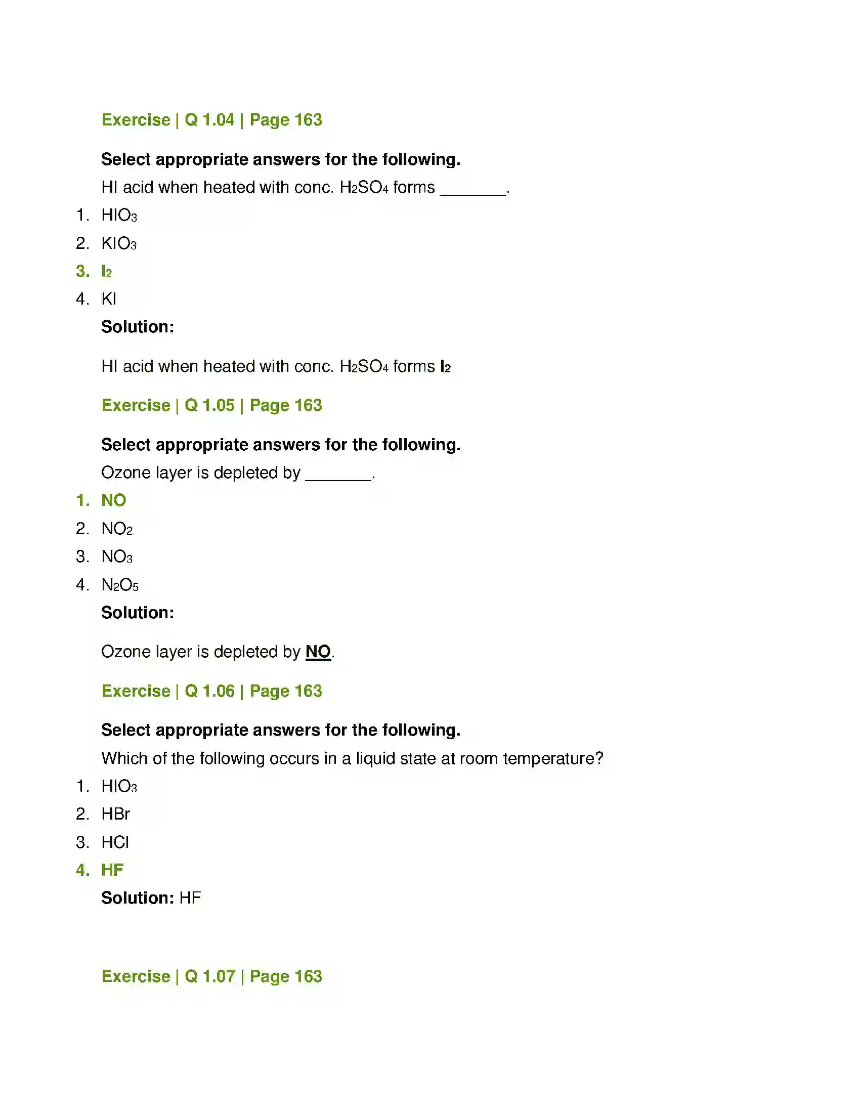 Maharashtra Board Class 12th Chemistry Elements of Groups 16, 17 and 18 Solution 2