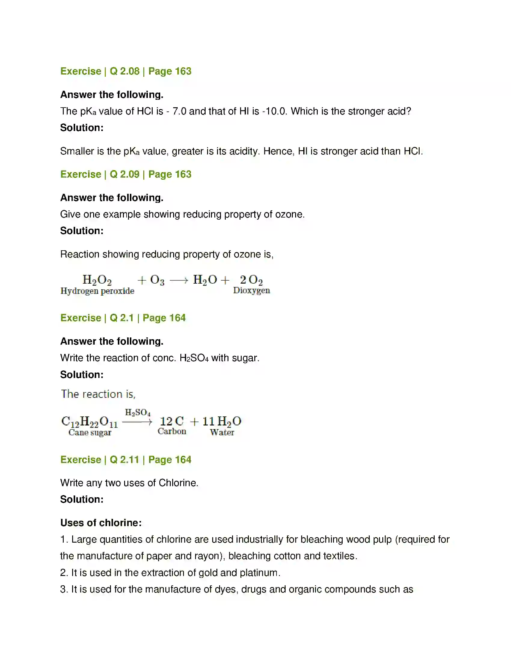 Maharashtra Board Class 12th Chemistry Elements of Groups 16, 17 and 18 Solution 7