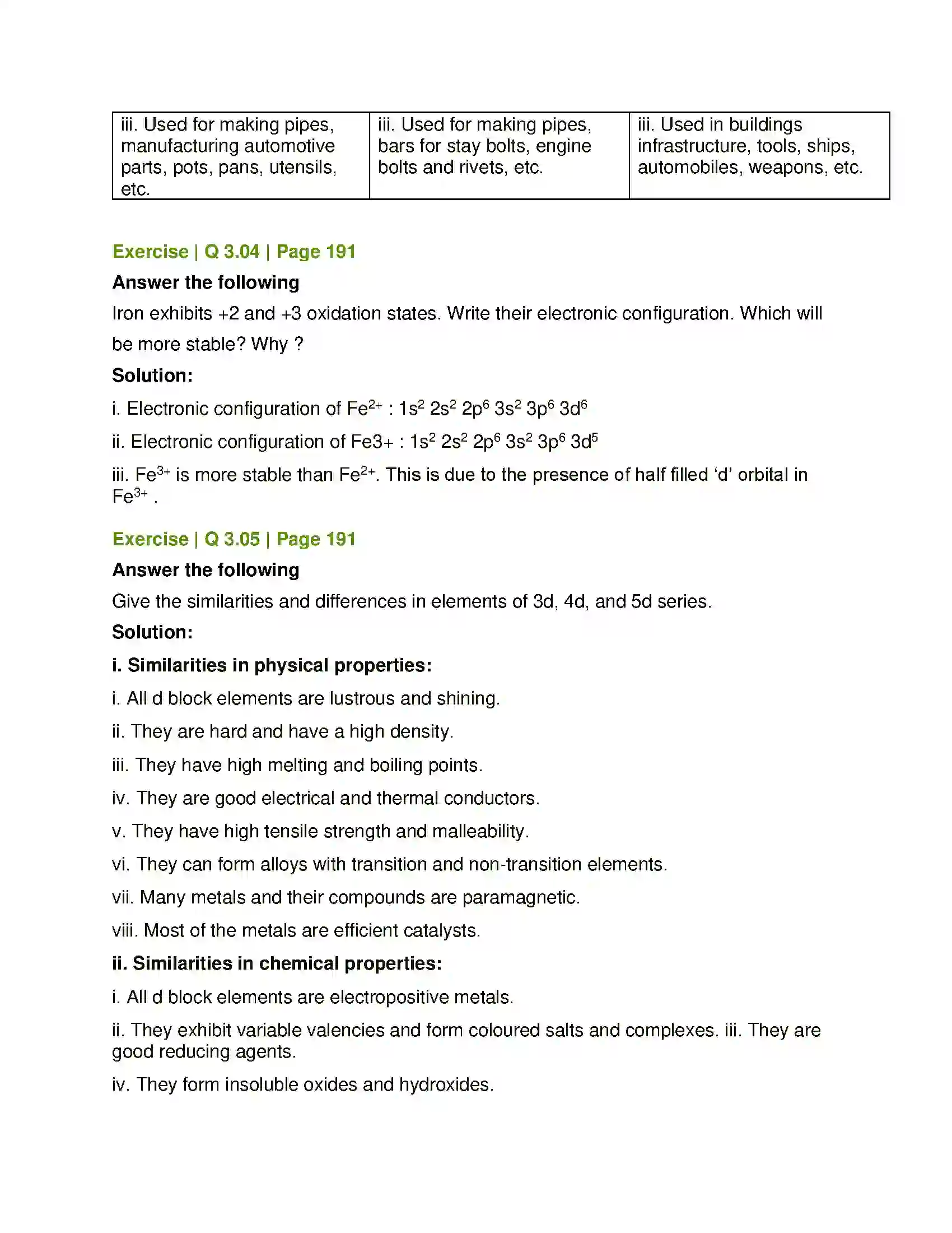 Maharashtra Board Class 12th Chemistry Transition and Inner transition Elements Solution 11