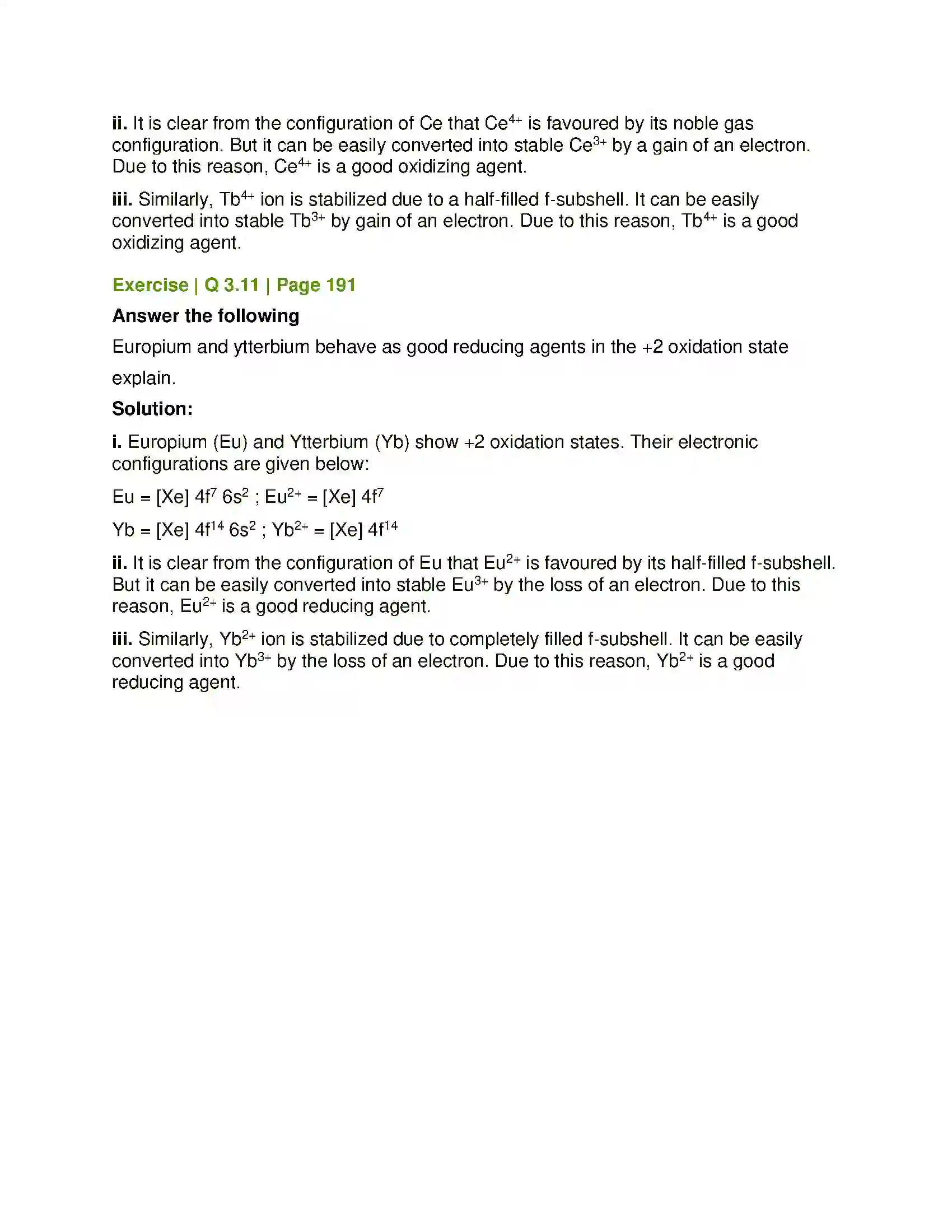Maharashtra Board Class 12th Chemistry Transition and Inner transition Elements Solution 14
