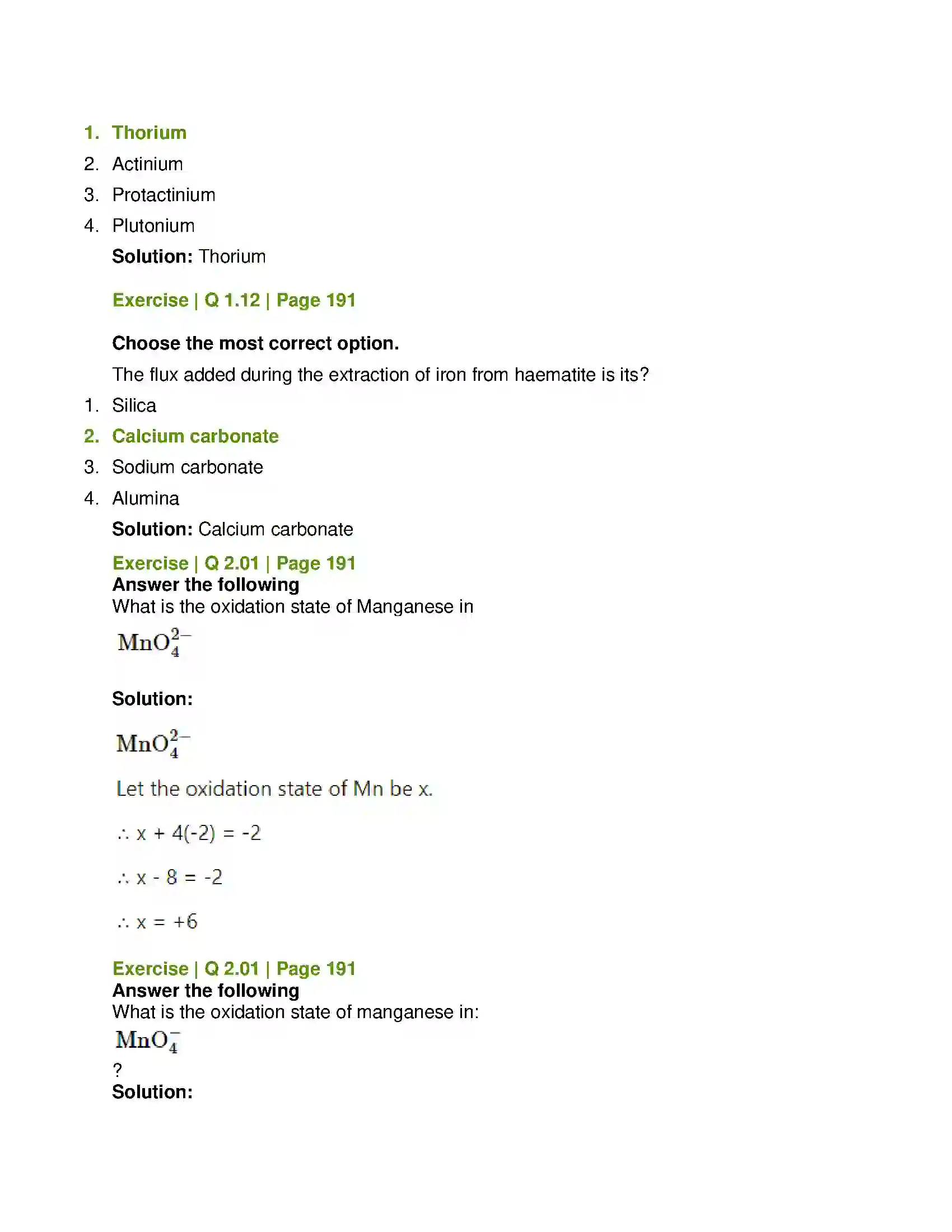 Maharashtra Board Class 12th Chemistry Transition and Inner transition Elements Solution 4
