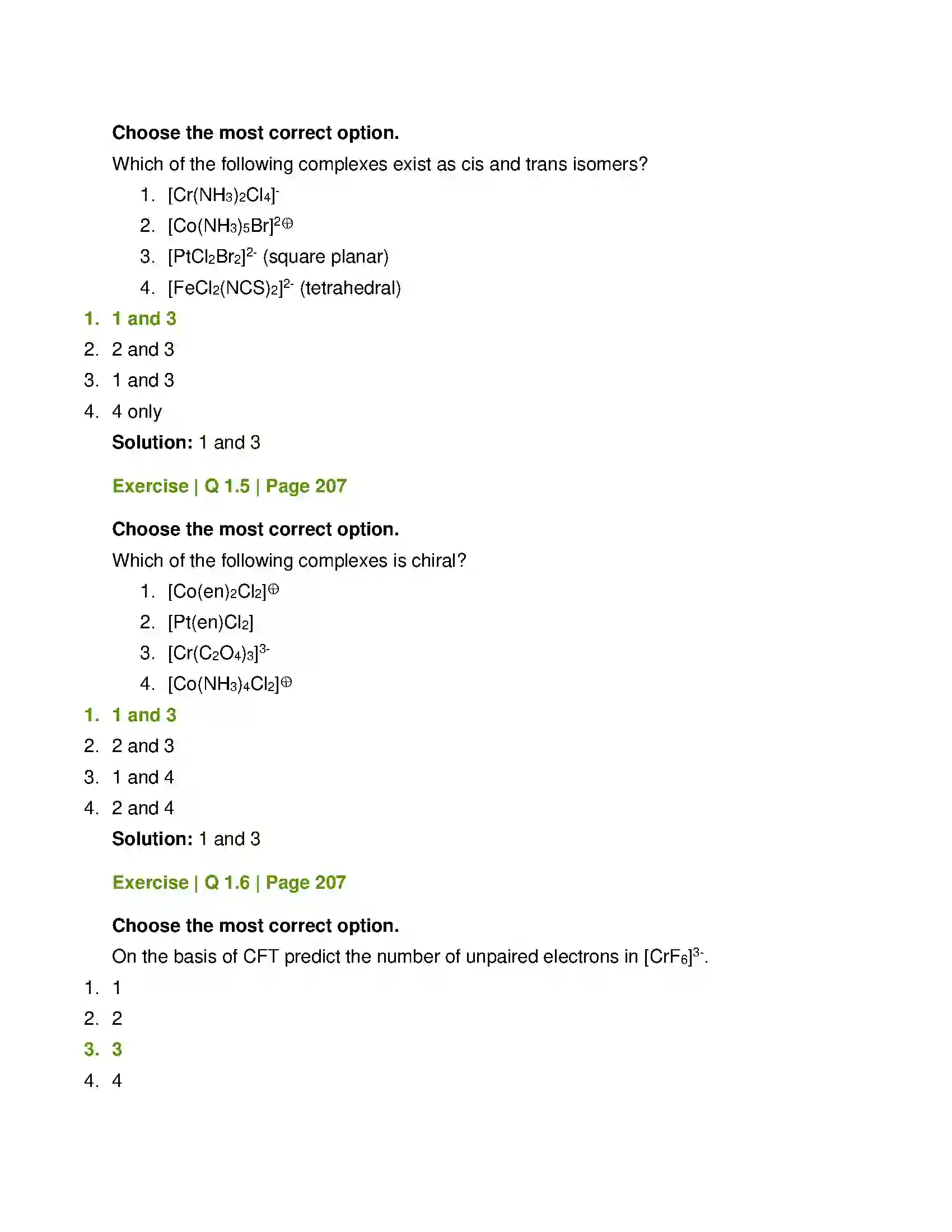 Maharashtra Board Class 12th Chemistry Coordination Compounds Solution 2
