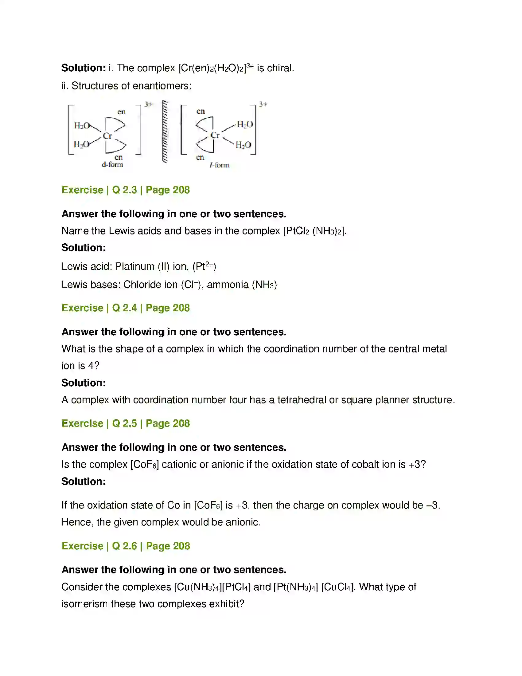 Maharashtra Board Class 12th Chemistry Coordination Compounds Solution 4
