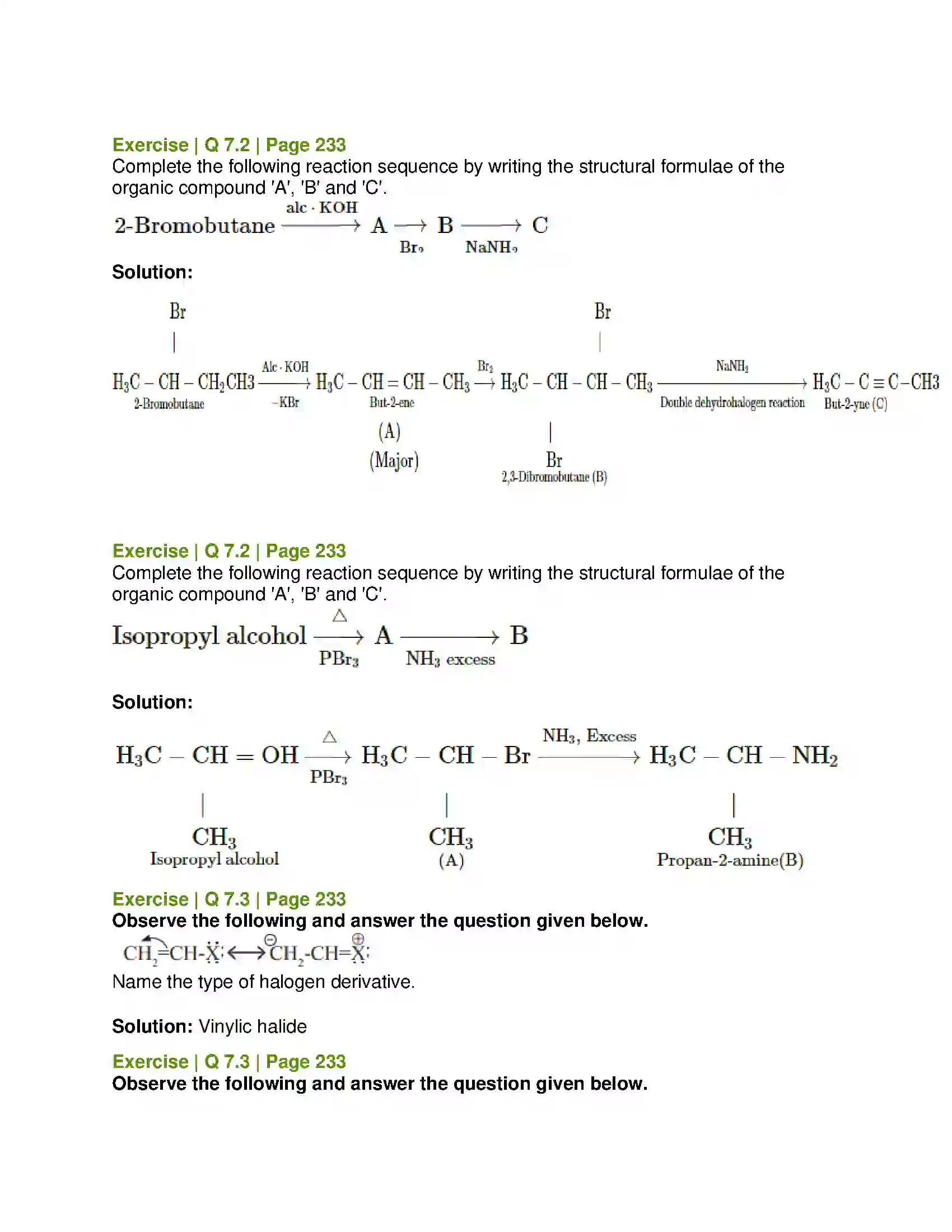 Maharashtra Board Class 12th Chemistry Halogen Derivatives Solution 17