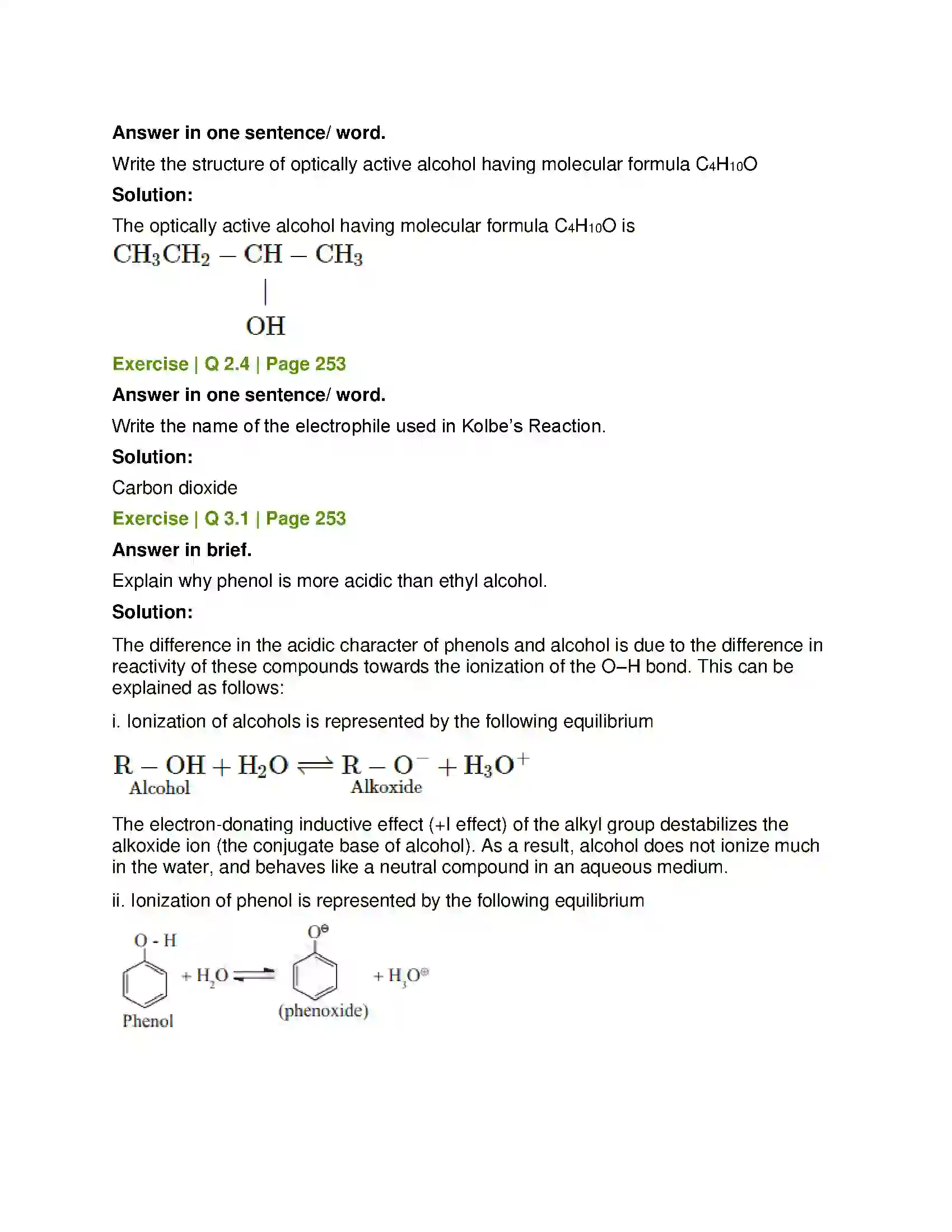 Maharashtra Board Class 12th Chemistry Alcohols, Phenols and Ethers Solution 5