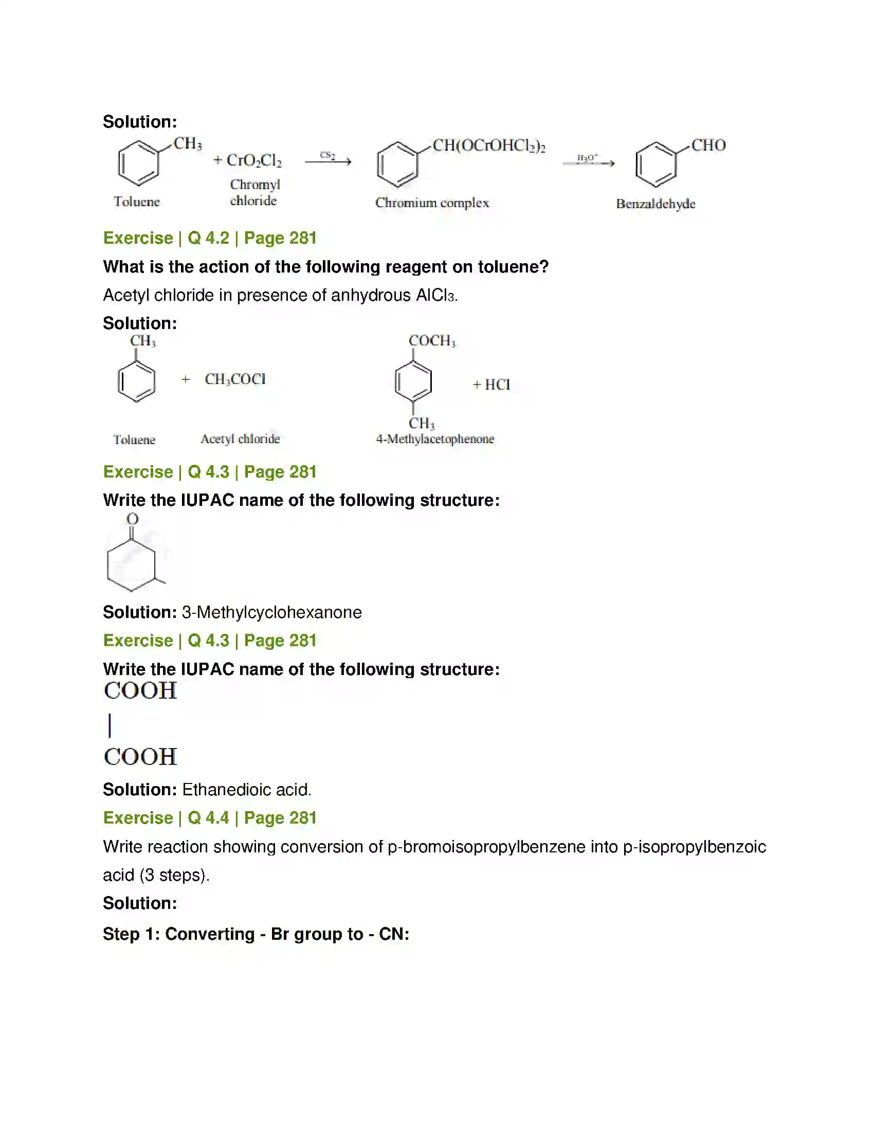 Maharashtra Board Class 12th Chemistry Aldehydes, Ketones and Carboxylic acids Solution 10